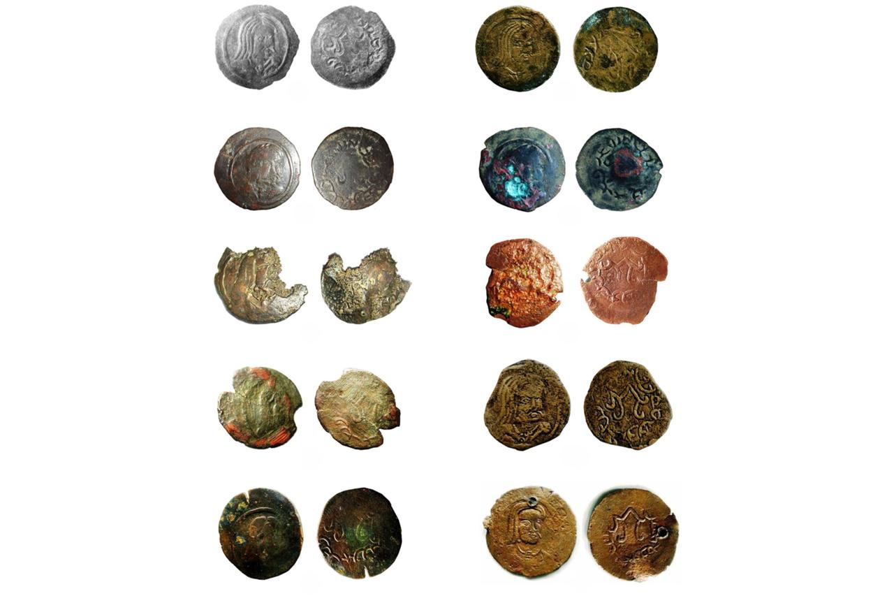 Type I coins of the Western Gokturk Khaganate bearing the term “Turk-Kagan.” (Photos via Professor Gaybulla Boboyorov)