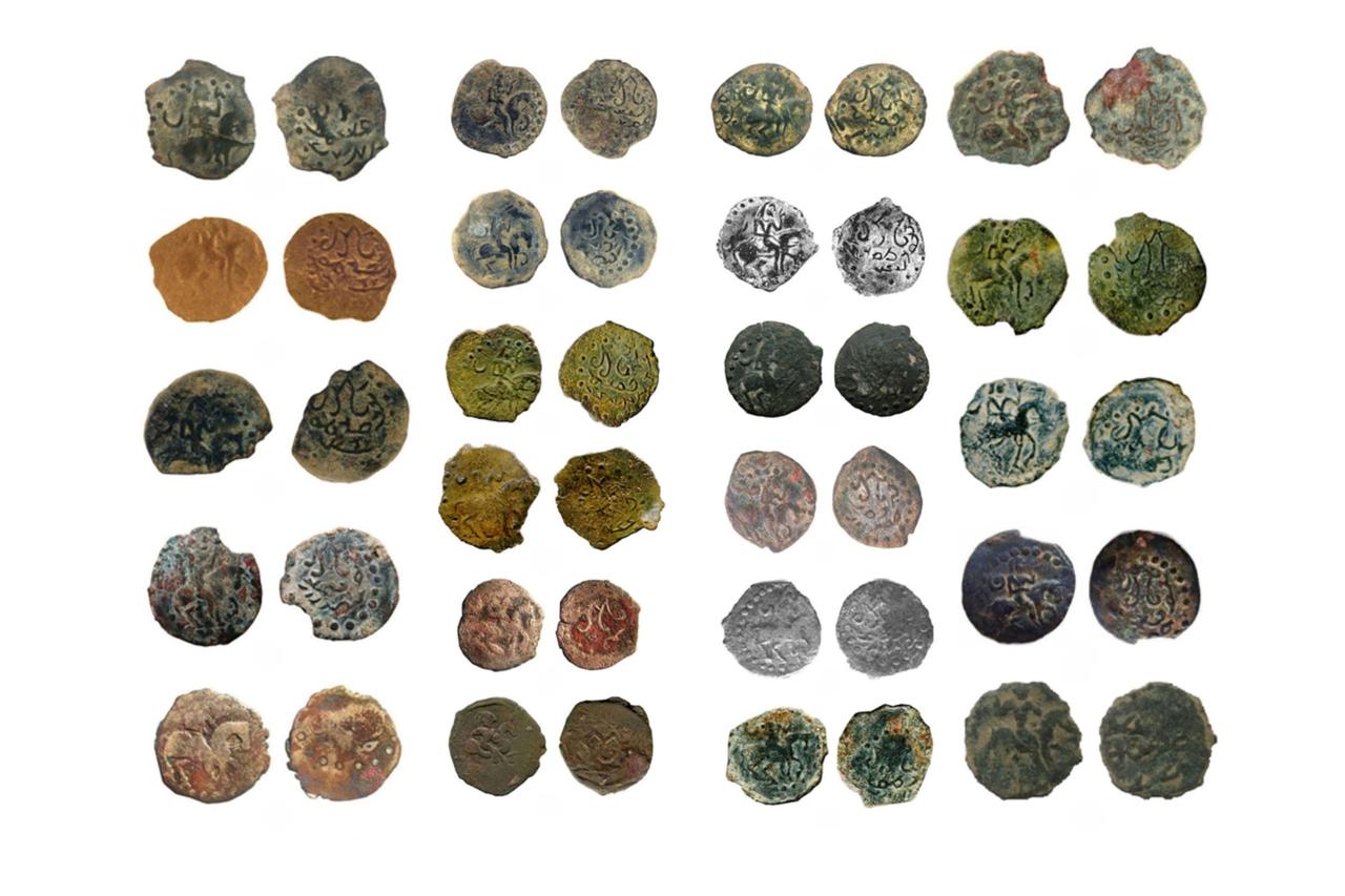 Type II coins of the Western Gokturk Khaganate bearing the term “Turk-Kagan.” (Photos via Professor Gaybulla Boboyorov)