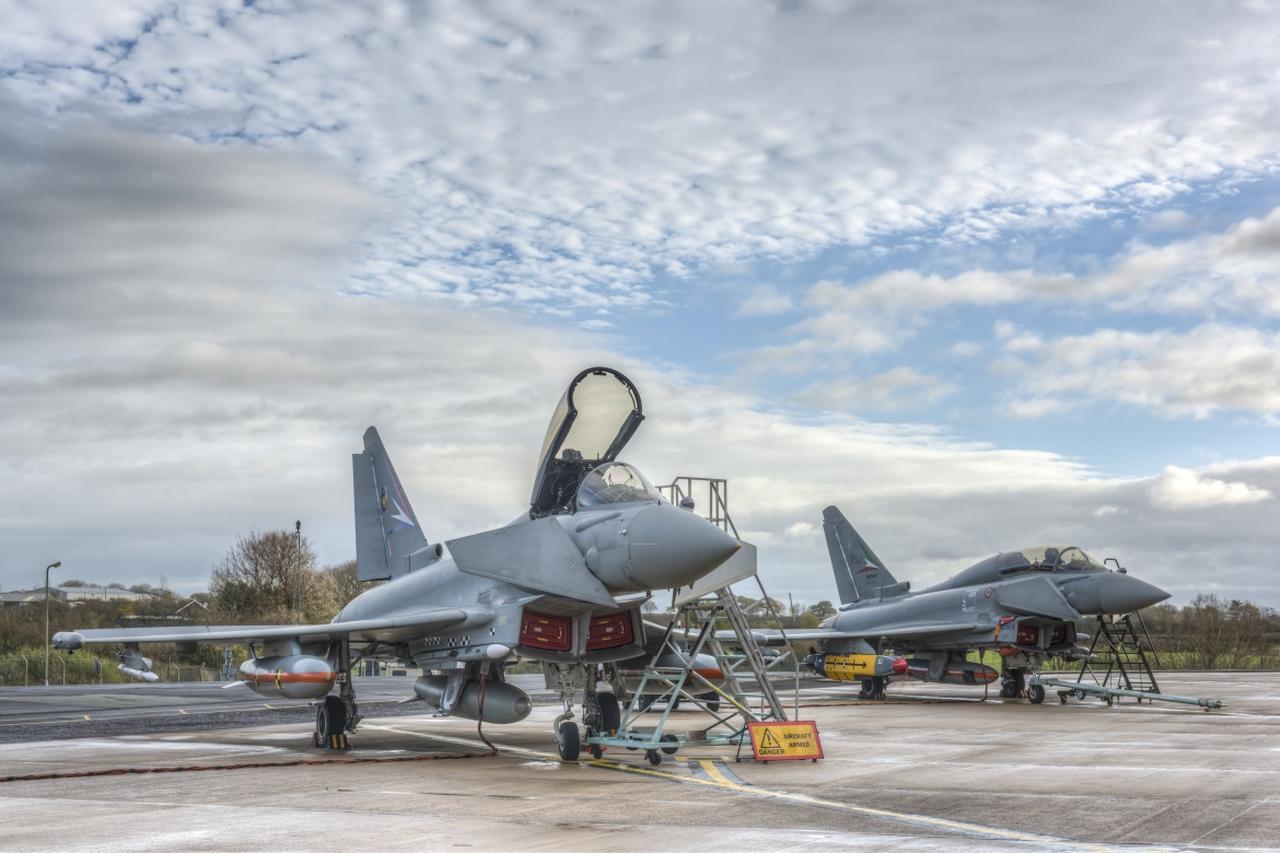 Eurofighter Typhoons with Meteor and Storm Shadow missiles on 11 Feb 2016. (Photo via eurofighter)