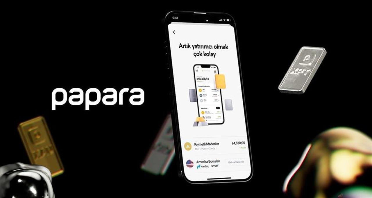 Promotional image shows Papara's mobile investment interface, accessed on May 31, 2025. (AA Photo)