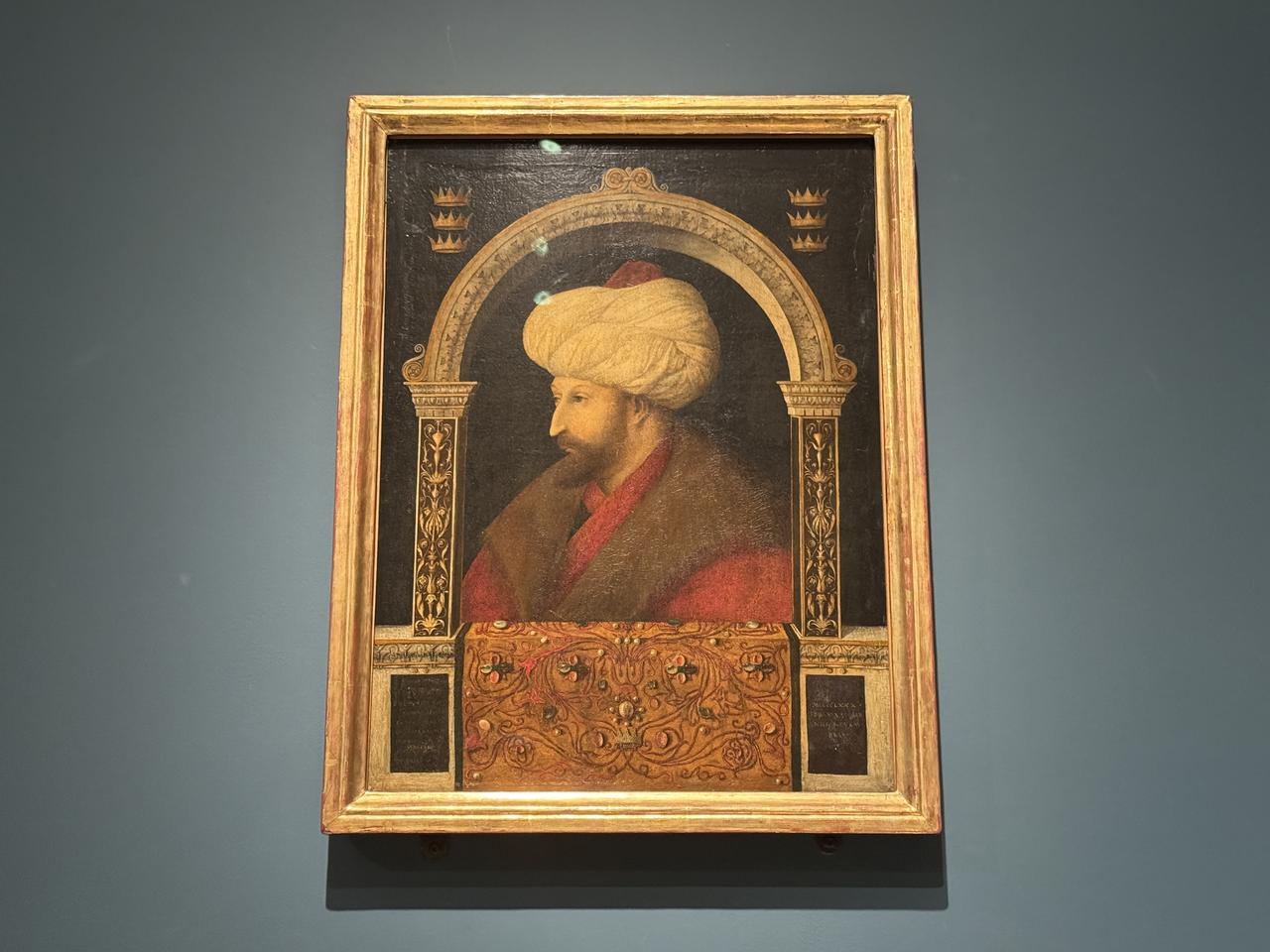 The portrait depicting Sultan Mehmed II will be exhibited at the Victoria and Albert Museum in London, UK, May 3, 2025. (AA Photo)
