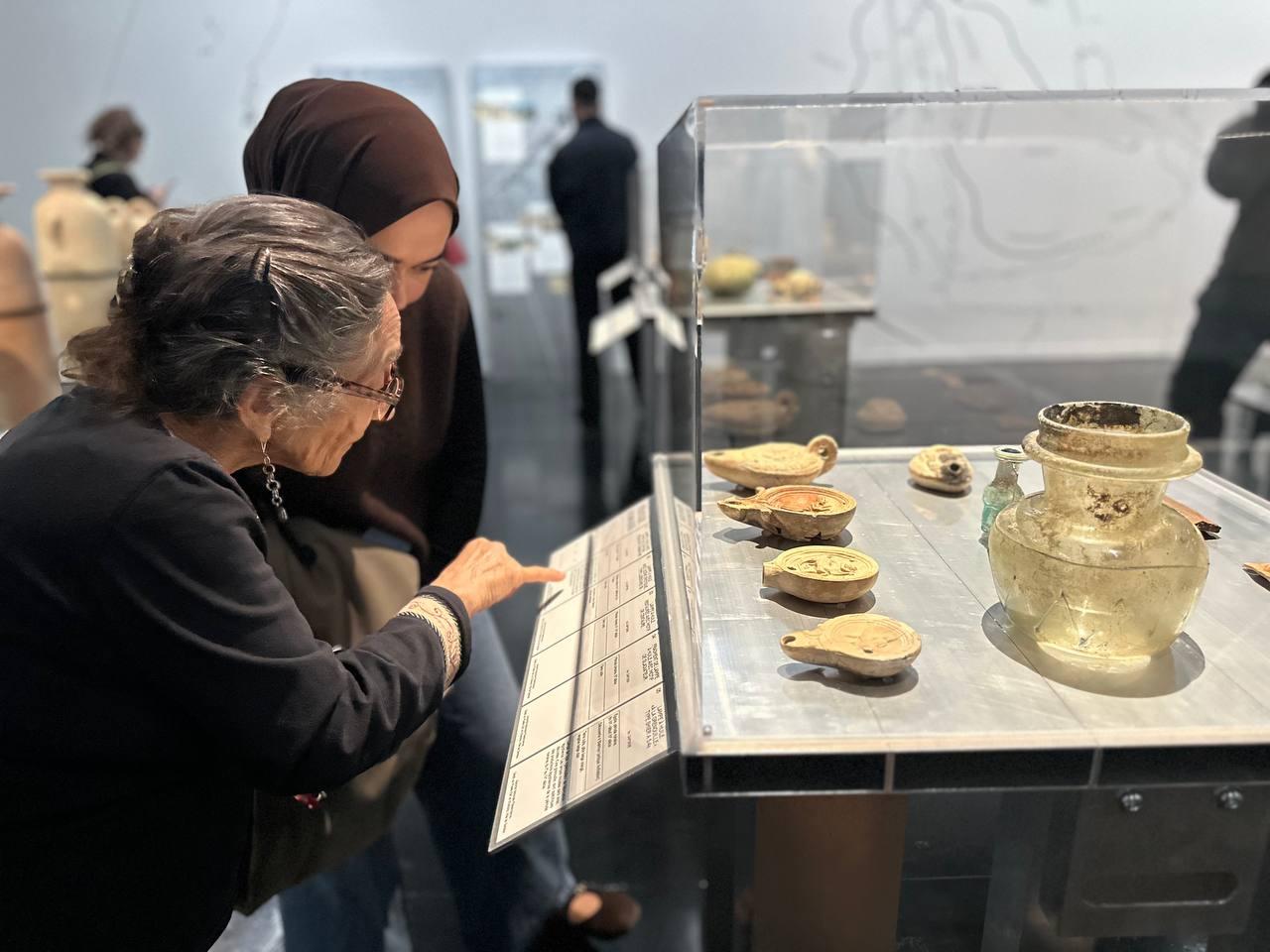 "Gaza's Saved Treasures" exhibition at the Institut du Monde Arabe in Paris, France, showcases nearly 100 artifacts highlighting 5,000 years of Gaza's history, April 30, 2025. (AA Photo)