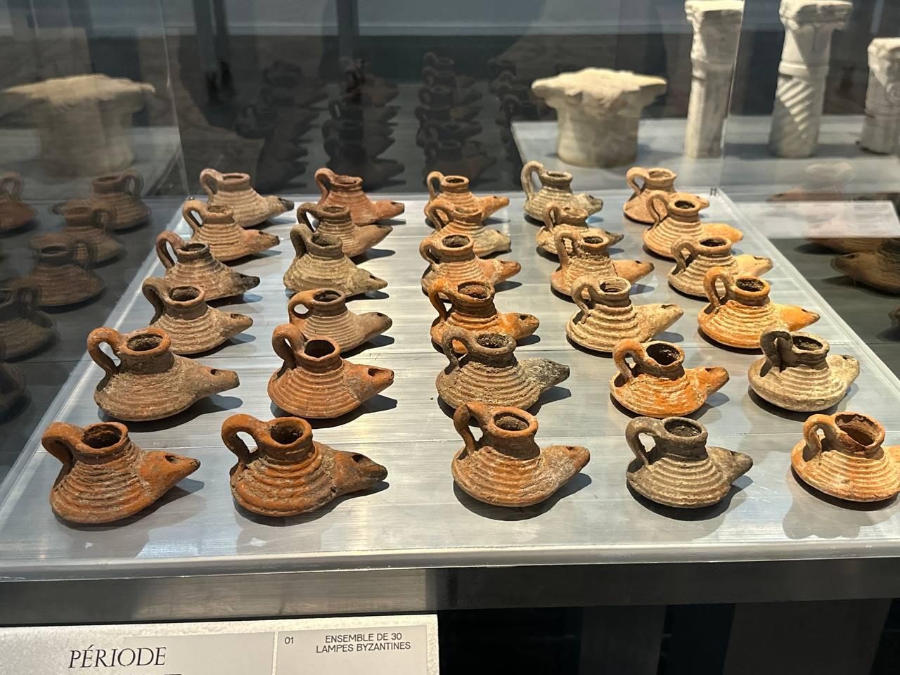 "Gaza's Saved Treasures" exhibition at the Institut du Monde Arabe in Paris, France, showcases nearly 100 artifacts highlighting 5,000 years of Gaza's history, April 30, 2025. (AA Photo)