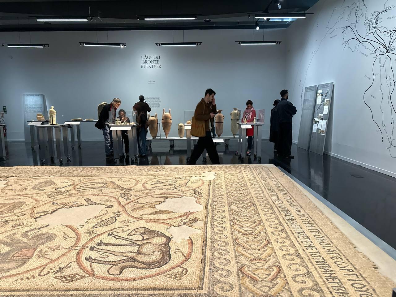"Gaza's Saved Treasures" exhibition at the Institut du Monde Arabe in Paris, France, showcases nearly 100 artifacts highlighting 5,000 years of Gaza's history, April 30, 2025. (AA Photo)