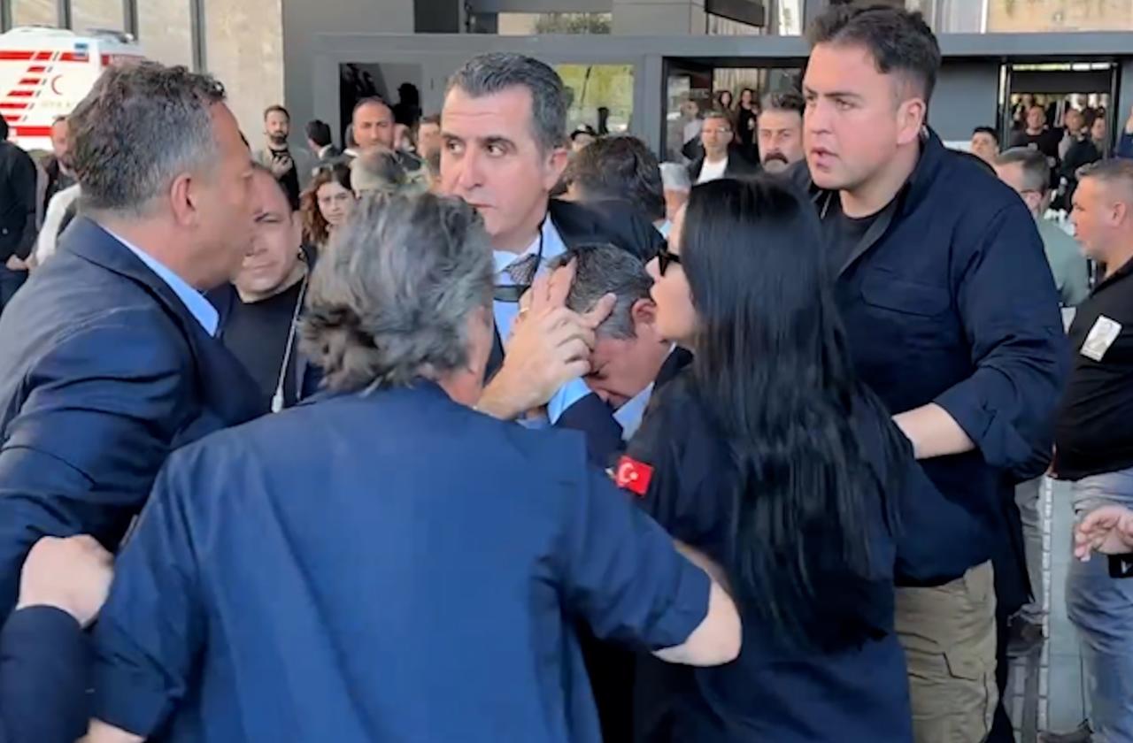 The aftermath of the attack on Ozel following the memorial ceremony in Istanbul, Türkiye on May 4, 2025. (AA Photo)