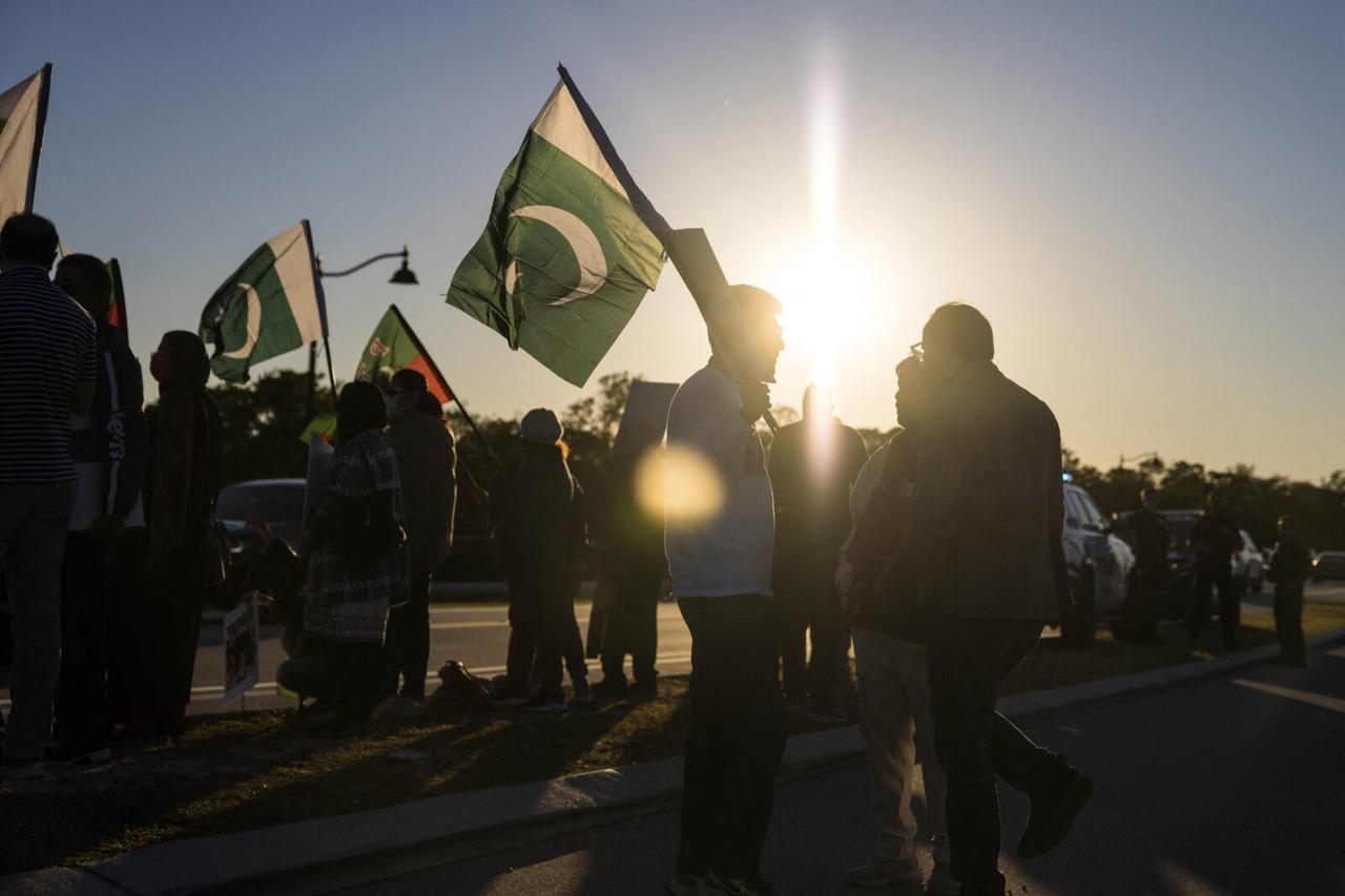 Pakistan troops march during the Pakistan Day parade in Islamabad on March 23, 2019. (AFP Photo)