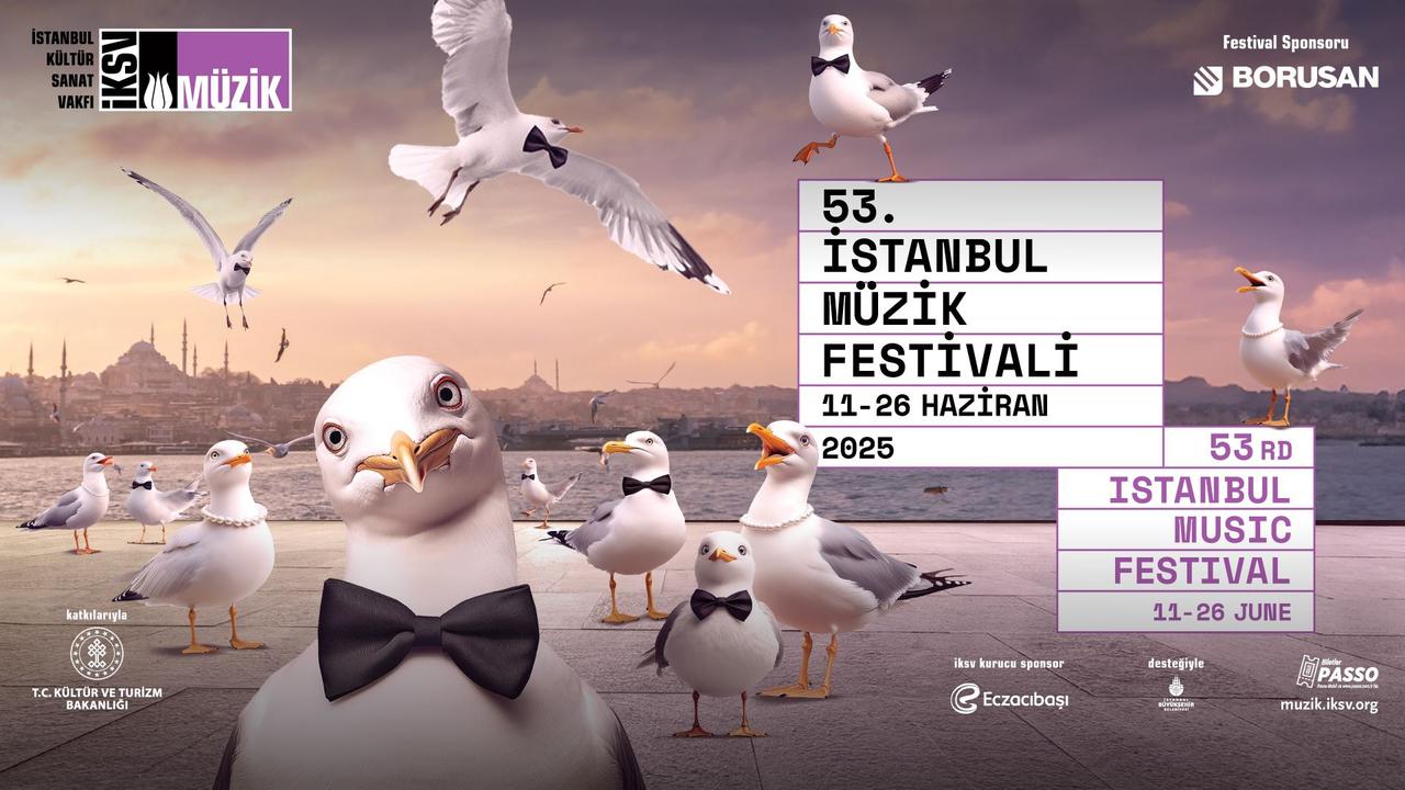 Official poster of the 53rd Istanbul Music Festival, scheduled for June 11–26, 2025, accessed on May 7, 2025. (Photo via iksv.org)