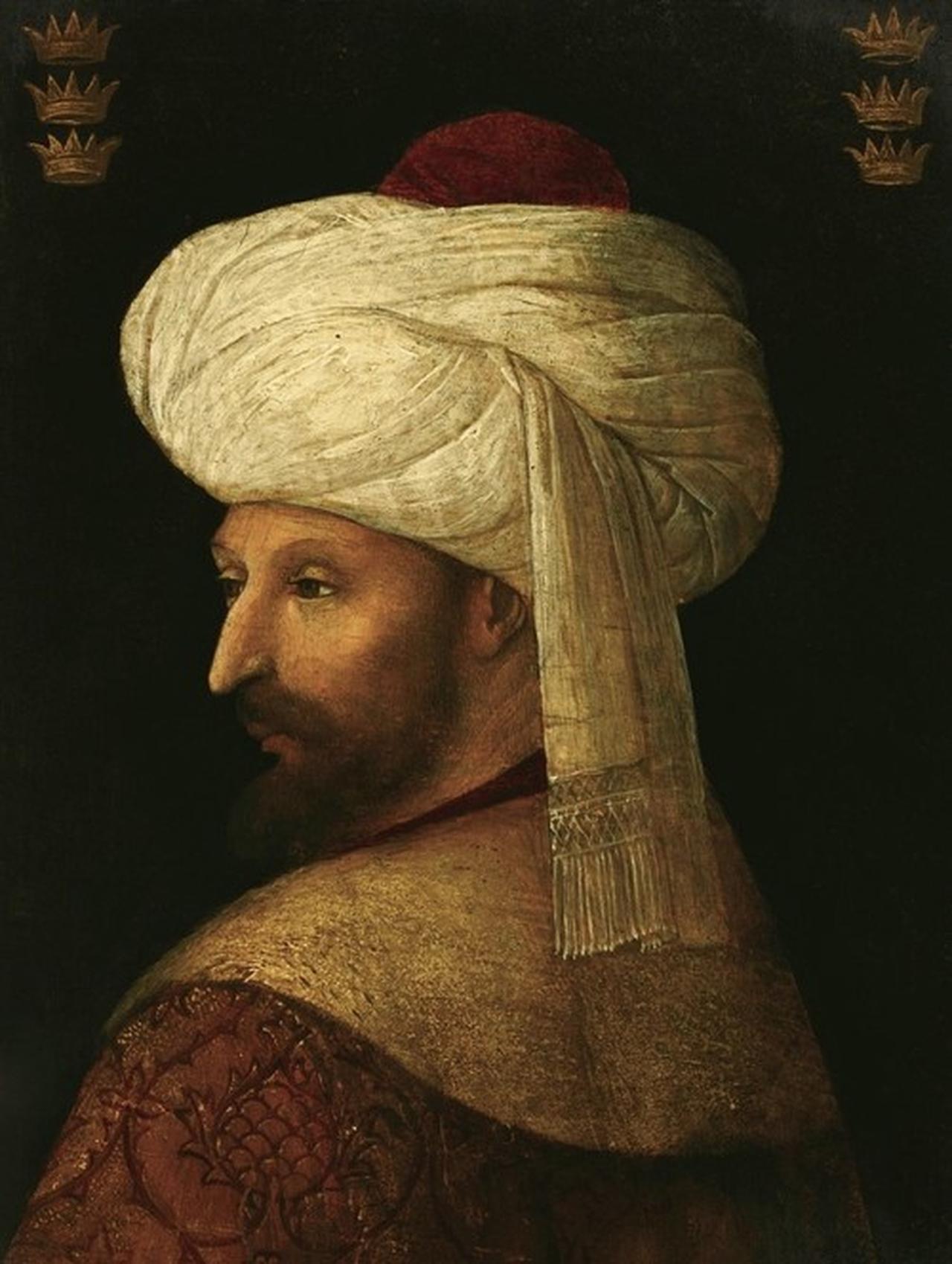A portrait of Mehmed the Conqueror by Italian painter Gentile Bellini.