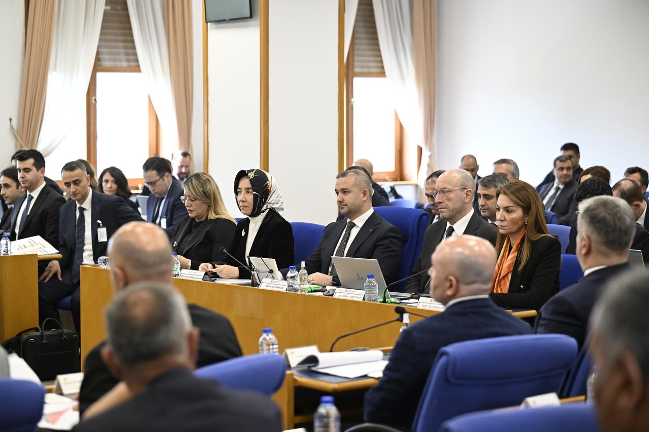Turkish Central Bank Governor Fatih Karahan delivers a presentation on the Bank’s operations, as required by law, before the Planning and Budget Committee at the Turkish Parliament in Ankara, Türkiye, on May 6, 2025. (AA Photo)