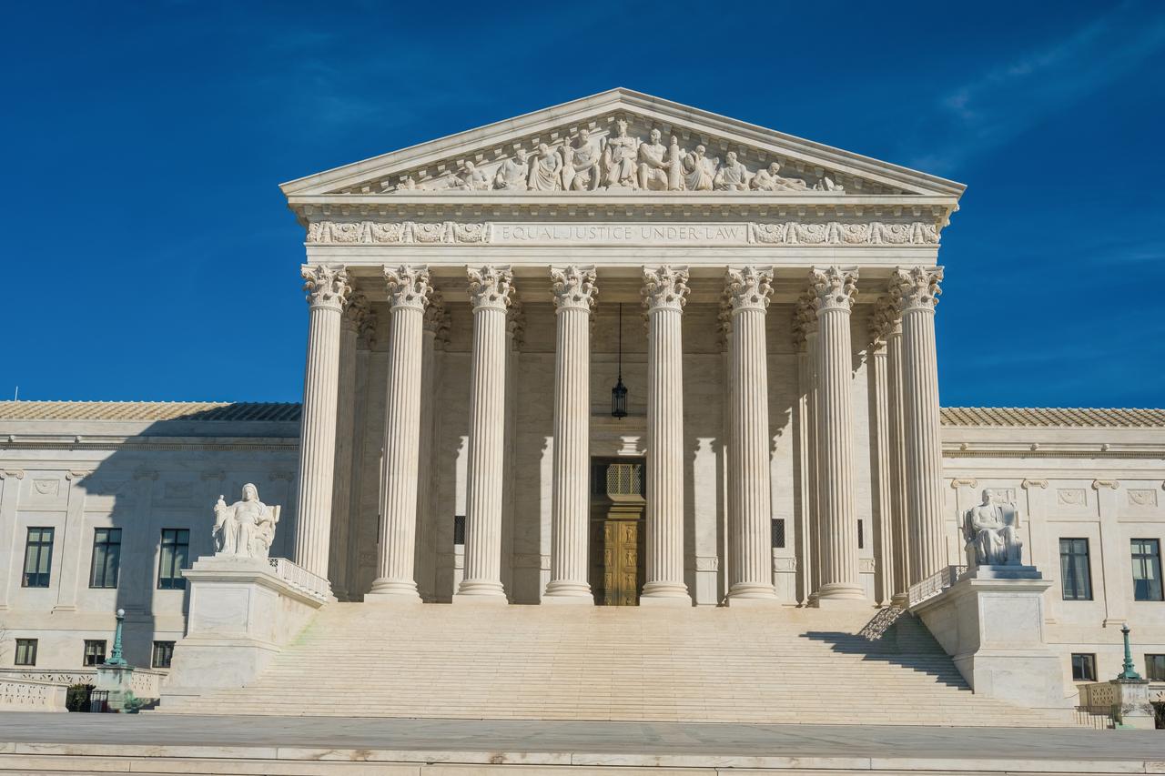 Exterior view of the US Supreme Court building in Washington, D.C, U.S, accessed on May 8, 2025. (Adobe Stock Photo)