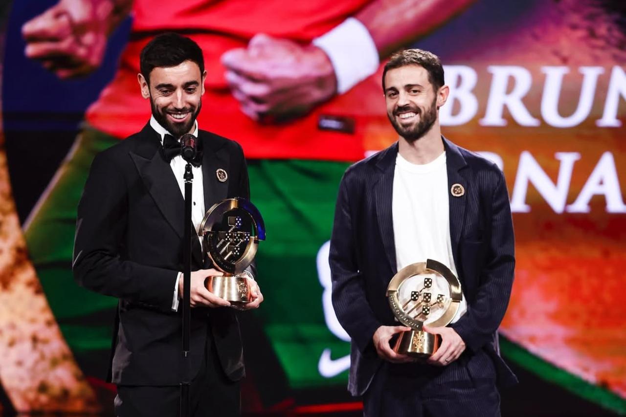 Portuguese national team player Bernardo Silva celebrates after scoring against Türkiye during Euro 2024 on June 22, 2024. (Photo via Instagram / @bernardocarvalhosilva)