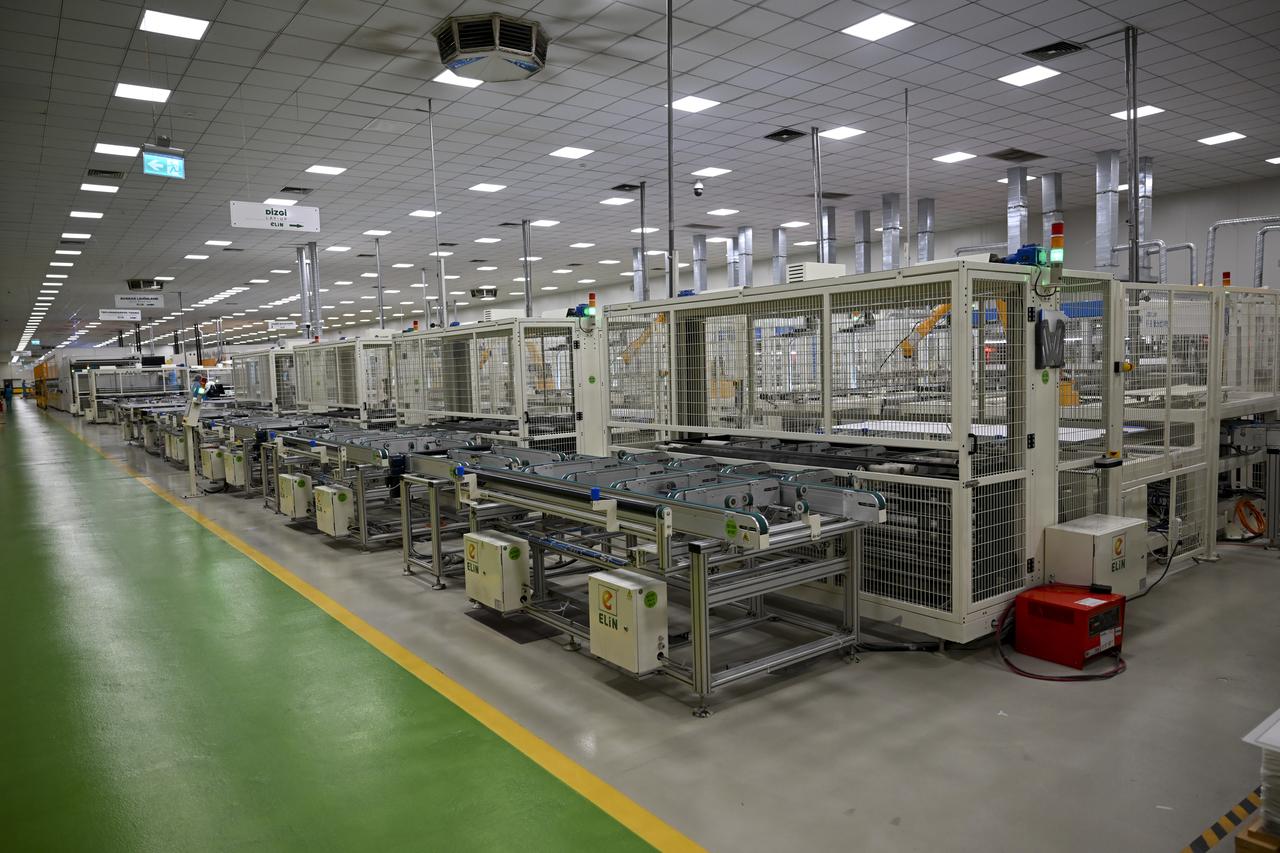 Interior of Elin Energy’s automated manufacturing line in Sivas, Türkiye, on May 8, 2025. (AA Photo)