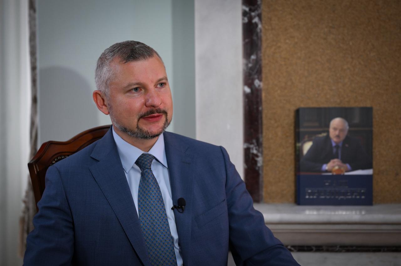 ANKARA, TURKIYE - MAY 29:  New Ambassador of Belarus to Ankara, Anatoly Glaz speaks during an exclusive interview on his first impressions in Ankara, Turkiye-Belarus relations and Turkiyes mediation role in the Russia-Ukraine War in Ankara, Turkiye on May 29, 2025. ( Hakan Nural - Anadolu Agency )