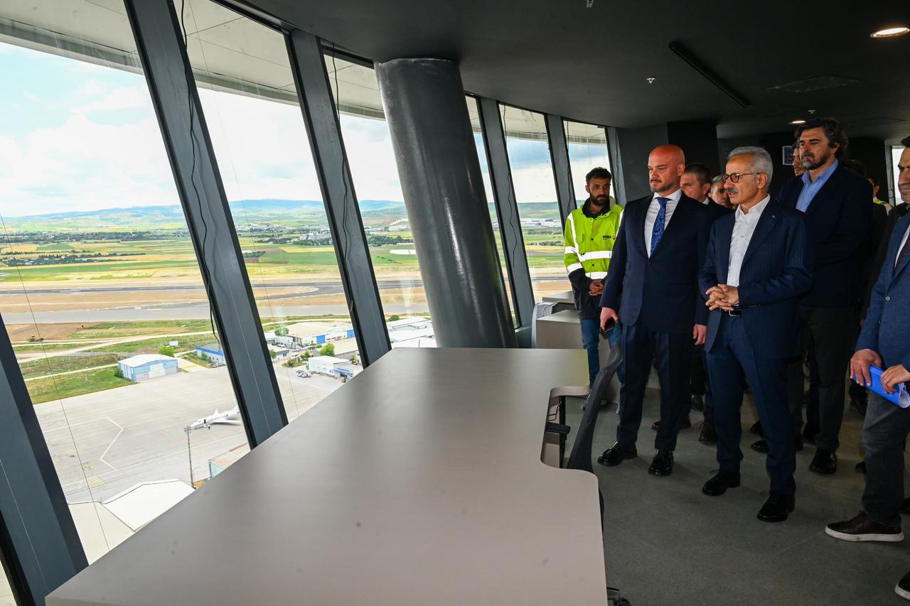 Turkish Transportation and Infrastructure Minister Abdulkadir Uraloglu at the Esenboga Airport in Ankara on 31 May, 2025. (Photo via X/@a_uraloglu)