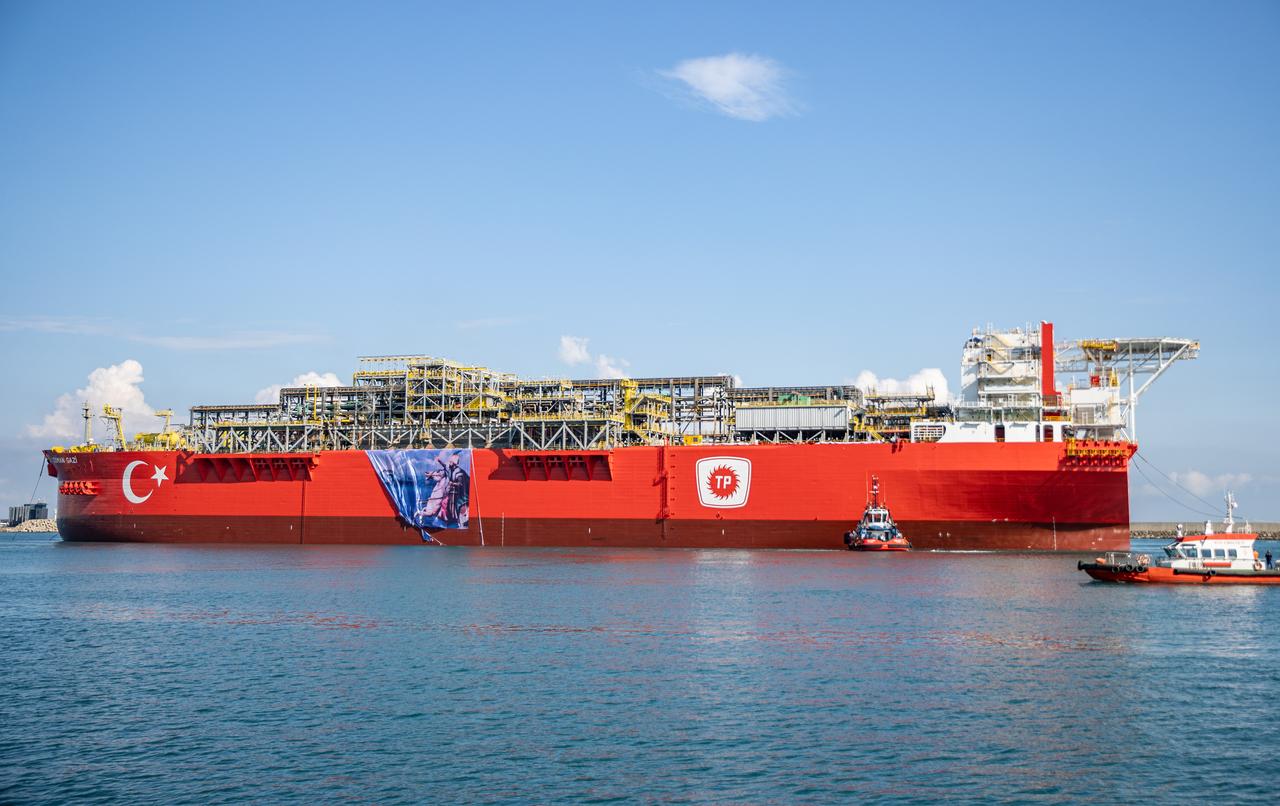 ZONGULDAK, TURKIYE - MAY 31: A view of Osman Gazi vessel, Turkiyes first Floating Production Unit (FPU) at Filyos Port in Zonguldak, Turkiye on May 31, 2025. ( Gökhan Y?lmaz - Anadolu Agency )