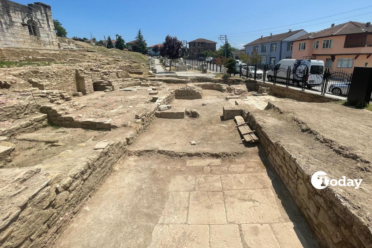A view of the central nave of a structure believed to be a church, identified during the 2025 archaeological excavation season, Duzce, Türkiye, June 7, 2025. (Photo via Koray Erdogan/Türkiye Today)