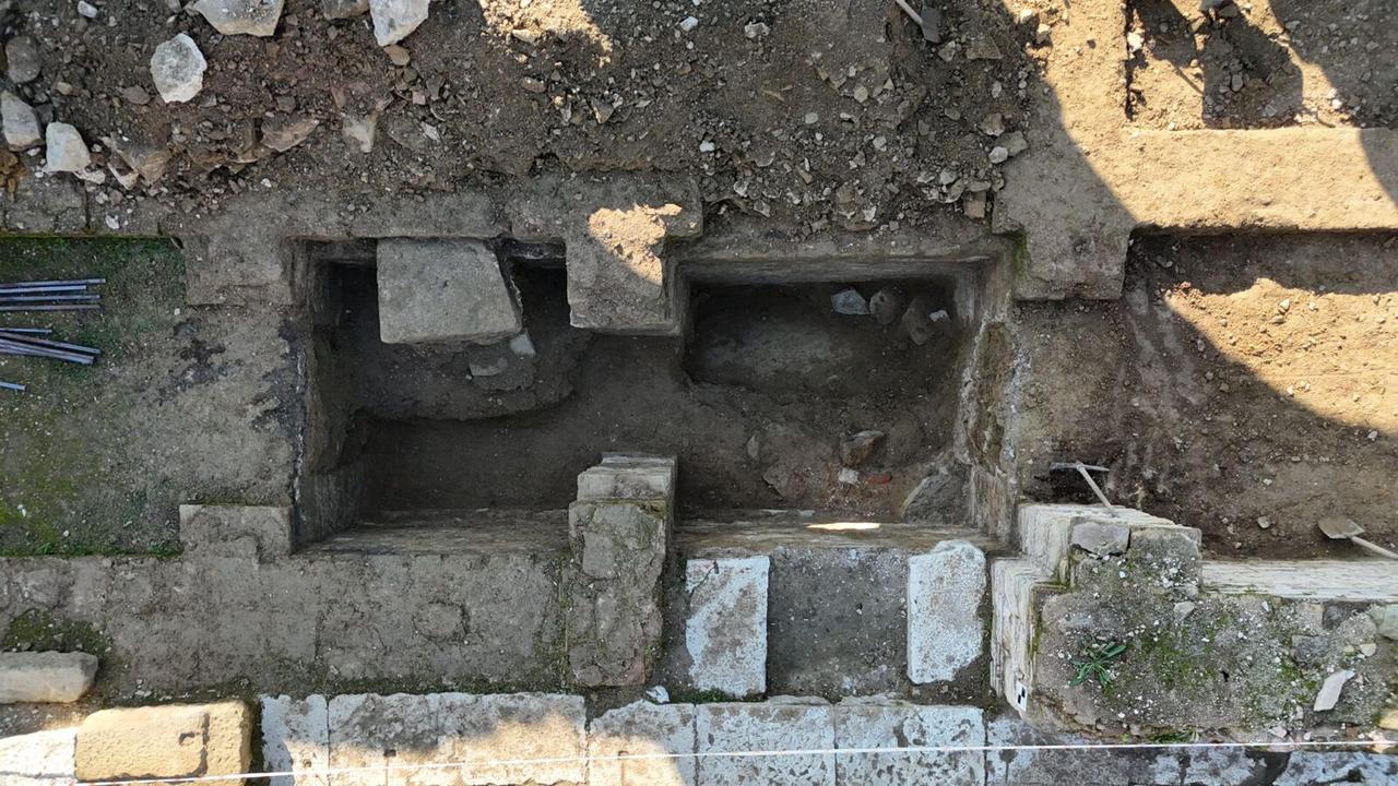 The rooms discovered in the stage building of the Roman theater in the ancient city of Prusias ad Hypium, Duzce, Türkiye, November 9, 2024. (Photo via Koray Erdogan/Türkiye Today)