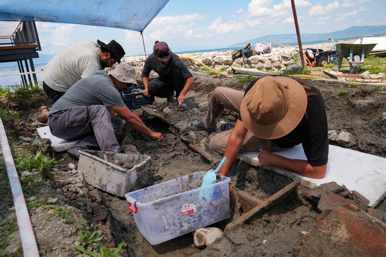 A view of the basilica at Lake Iznik, as underwater archaeological excavations and researches continue, in Bursa, Türkiye, May 29, 2025. (AA Photo)