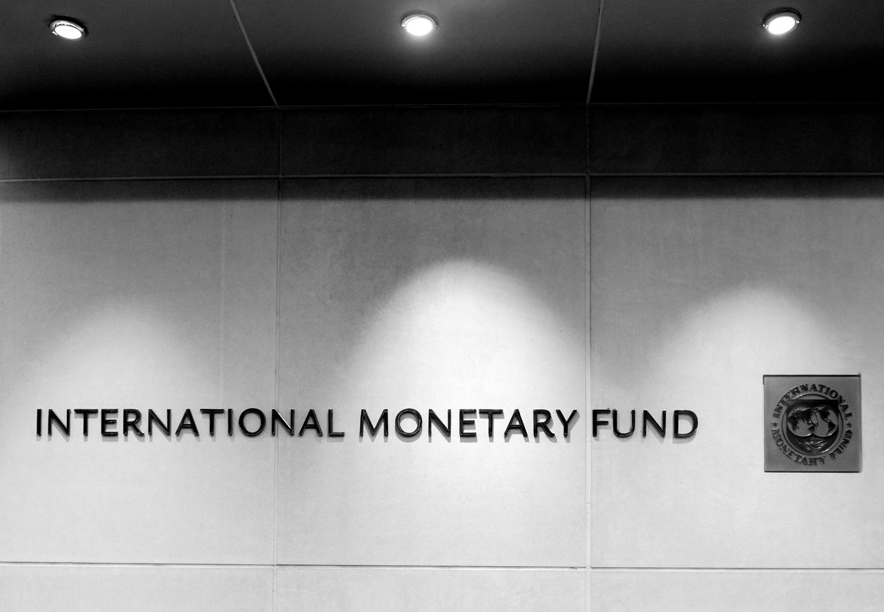 Emblem of the International Monetary Fund (IMF) displayed at its headquarters in Washington, DC, on June 4, 2018. (Adobe Stock Photo)