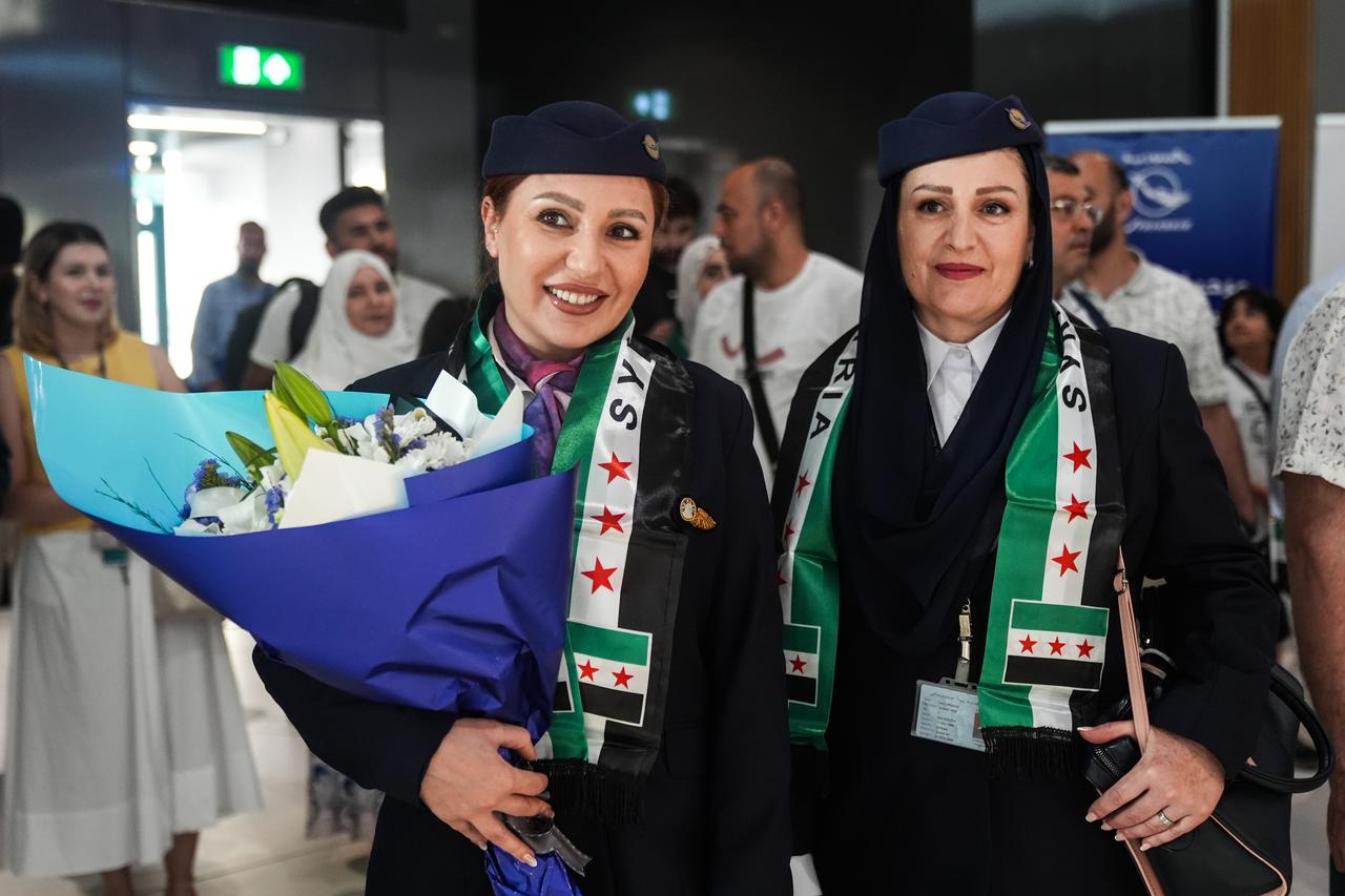 A Syrian Airlines passenger plane landed at Istanbul Airport on on June 10, 2025, marking the first direct flight from Damascus in over a decade. (AA Photo)