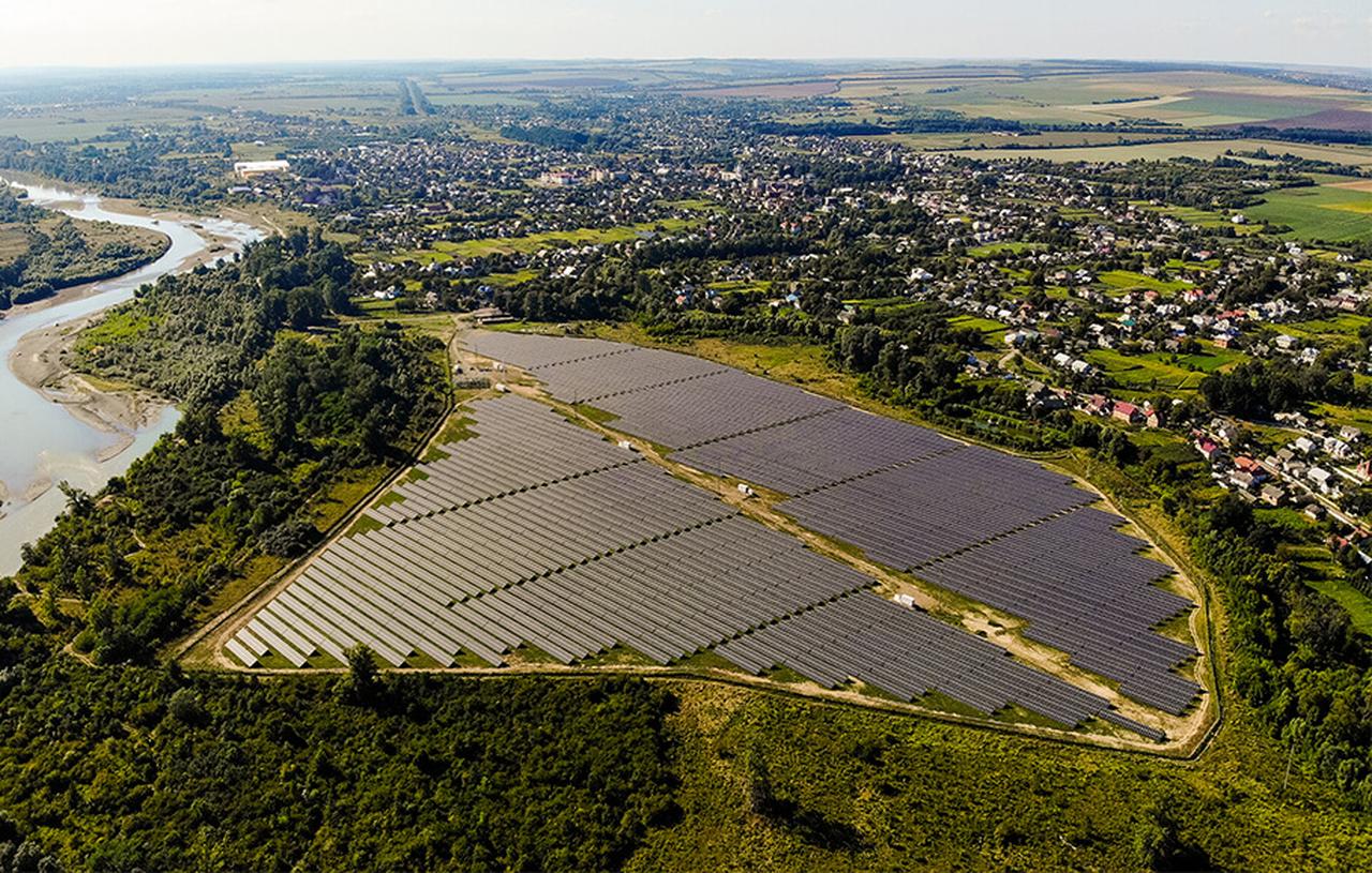 An aerial view of Onur Group’s solar power facility in Ukraine, accessed on June 11, 2025. (Photo via onurgroup.com)