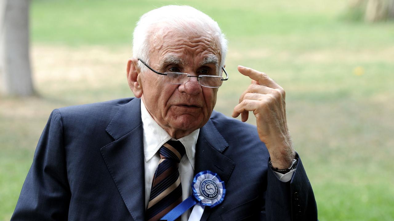 Prof. Dr. Gazi Yasargil speaks during an interview in Türkiye, accessed on June 11, 2025. (AA Photo)