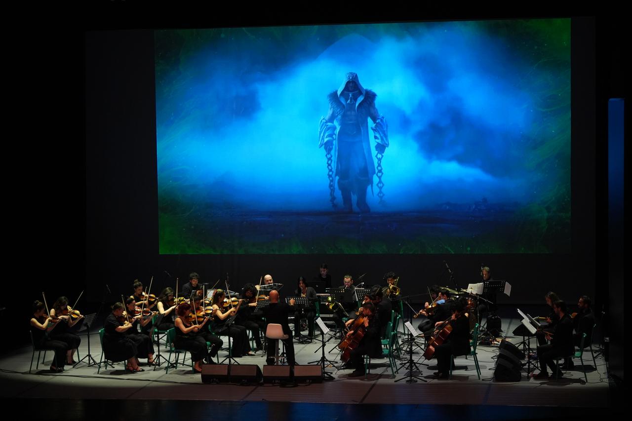 The 5th edition of the  Istanbul Digital Art Festival  (IDAF), with Anadolu Agency (AA) as its Global Communication Partner, has kicked off at the Ataturk Cultural Center (AKM) in Istanbul, Türkiye, June 11, 2025. (AA Photo)