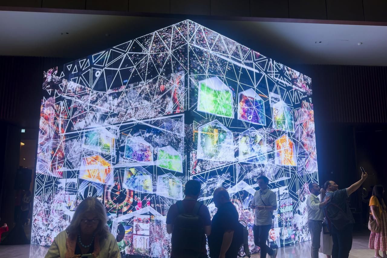 The 5th edition of the "Istanbul Digital Art Festival" (IDAF), with Anadolu Agency (AA) as its Global Communication Partner, has kicked off at the Ataturk Cultural Center (AKM) in Istanbul, Türkiye, June 11, 2025. (AA Photo)