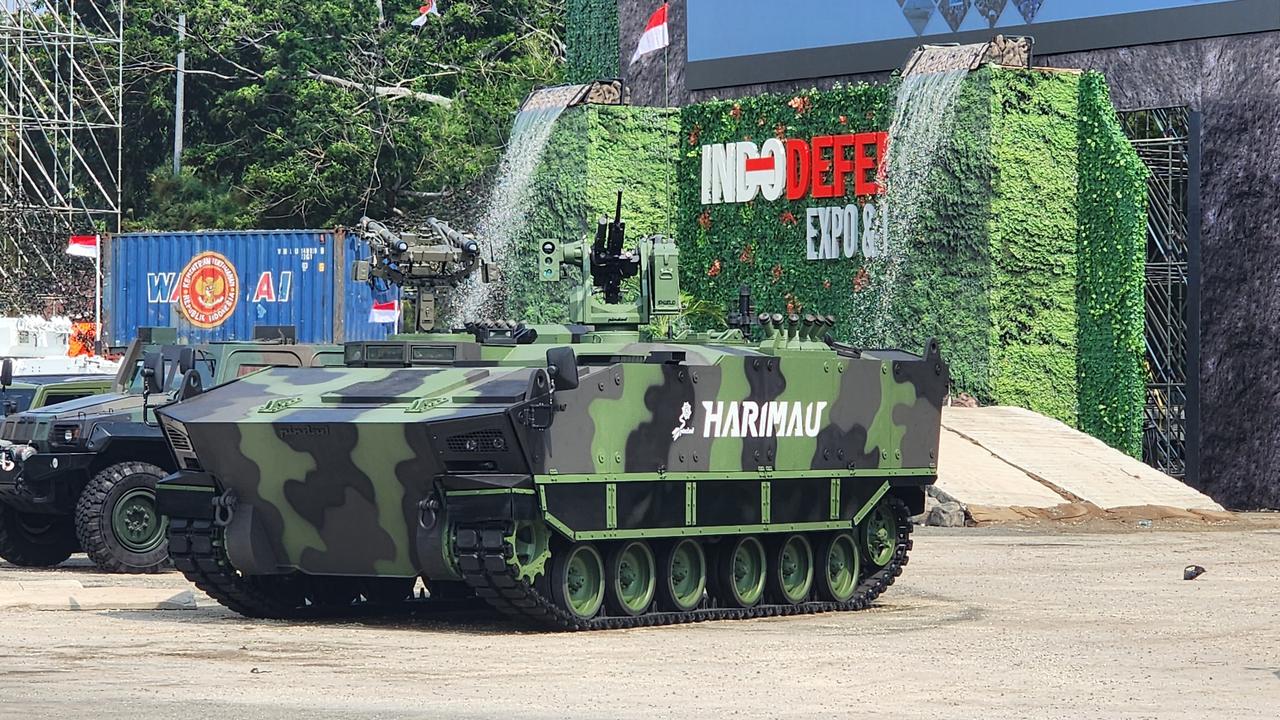 The Kaplan Armored Personnel Carrier (KAPLAN APC) was exhibited for the first time at the Indo Defense Expo & Forum 2025 (Indo Defence 2025) in Jakarta, the capital of Indonesia on 12 June, 2025. (AA Photo)