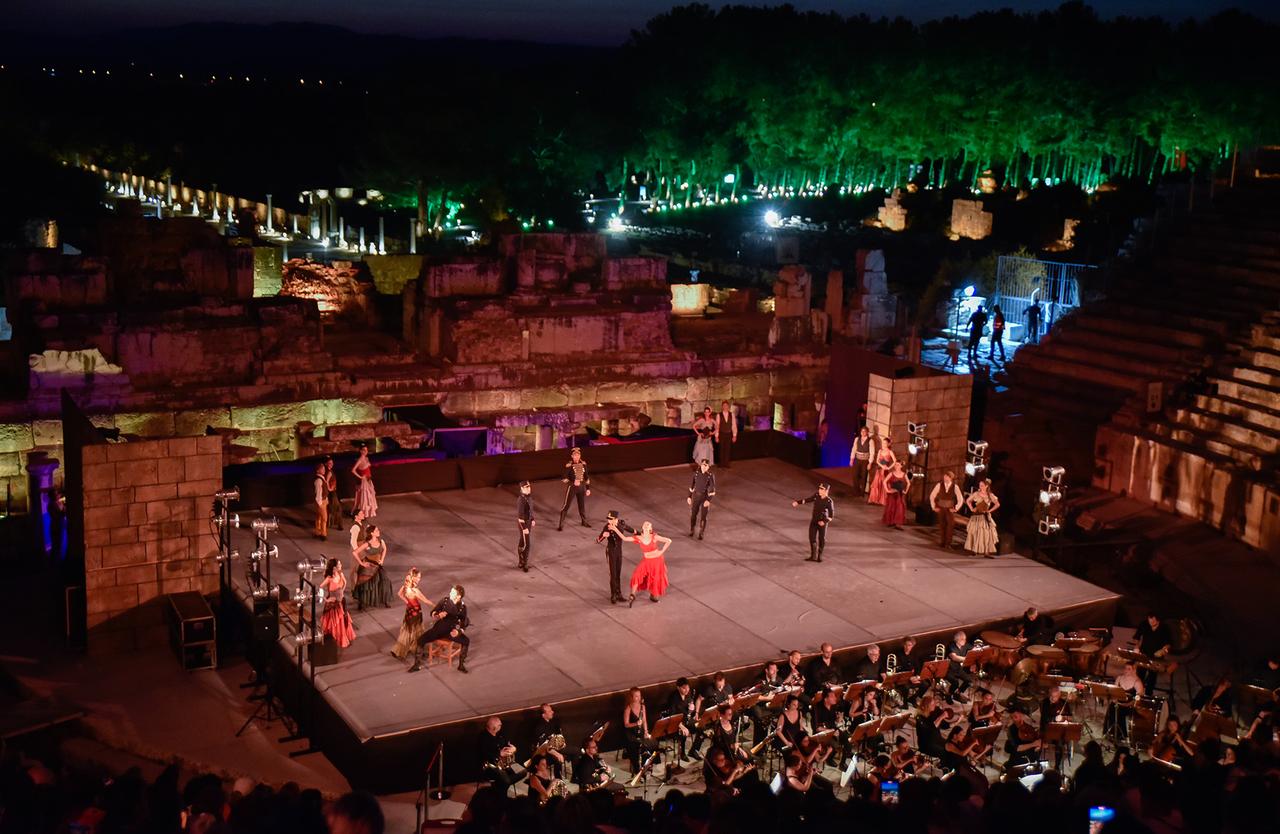 6th International Ephesus Opera and Ballet Festival, at Ephesus Ancient Theater, in Izmir, Türkiye, July 11, 2023. (Photo by AA Photo)