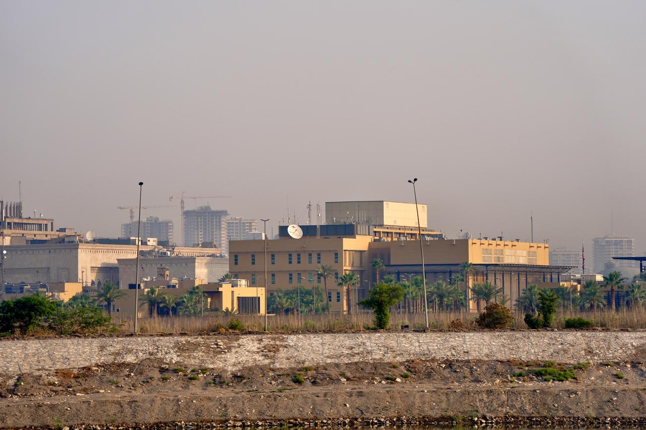 A view of the U.S. Embassy building and its surroundings in Baghdad, Iraq on June 11, 2025. (AA Photo)