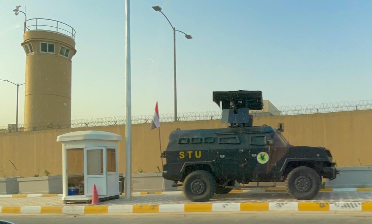 BAGHDAD, IRAQ - JUNE 11: A view of the U.S. Embassy building and its surroundings in Baghdad, Iraq on June 11, 2025. The U.S. Department of State has decided to withdraw some personnel from the U.S. Embassy located in Baghdad, the capital of Iraq. ( Murtadha AL-Sudani - Anadolu Agency )