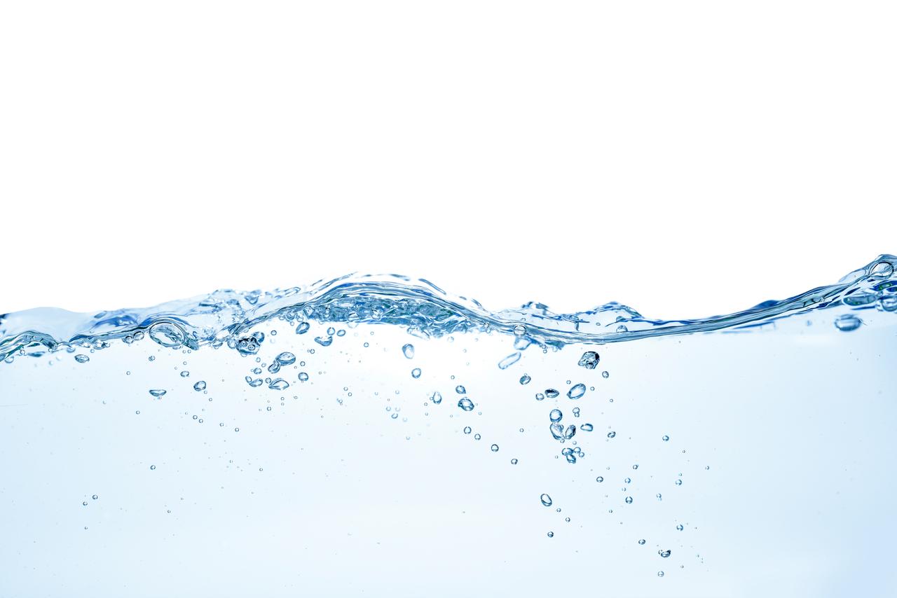 Water wave isolated on white background. (Adobe Stock Photo)