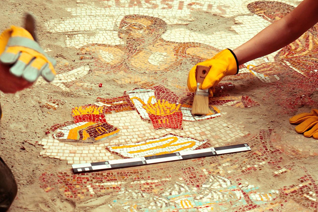 McDonald's recent mosaic installation at the Galleria Alberto Sordi in Rome, Italy, June 9, 2025. (Photo via brand-news.it)