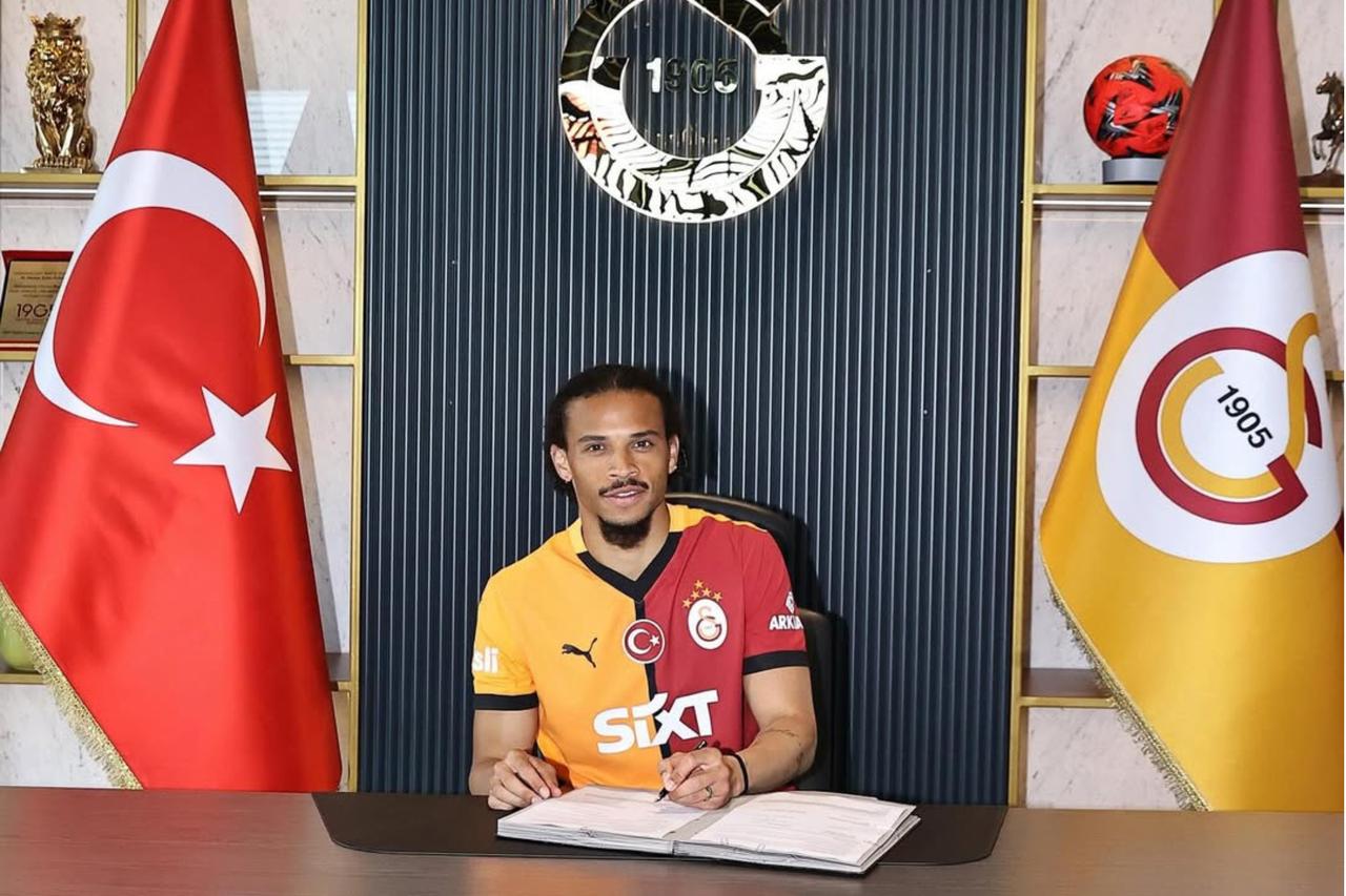 Leroy Sane signs his three-year contract at Galatasaray headquarters, Istanbul, Türkiye, Jun. 12, 2025. (Photo via Instagram / @leroysane)