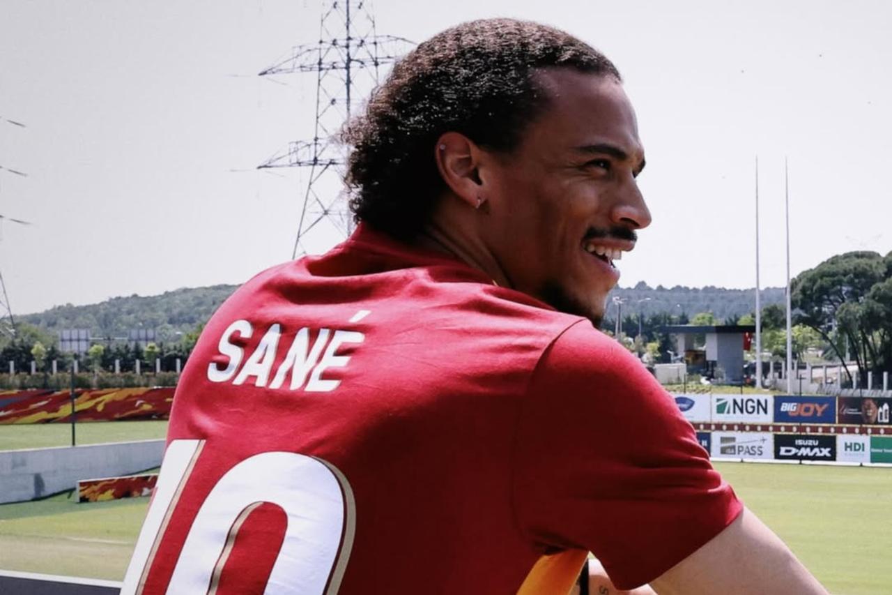 Wearing number 10, Leroy Sane overlooks the training grounds during his official presentation at Galatasaray’s Kemerburgaz Metin Oktay Facilities, Istanbul, Türkiye, Jun. 12, 2025. (Photo via Instagram / @leroysane)