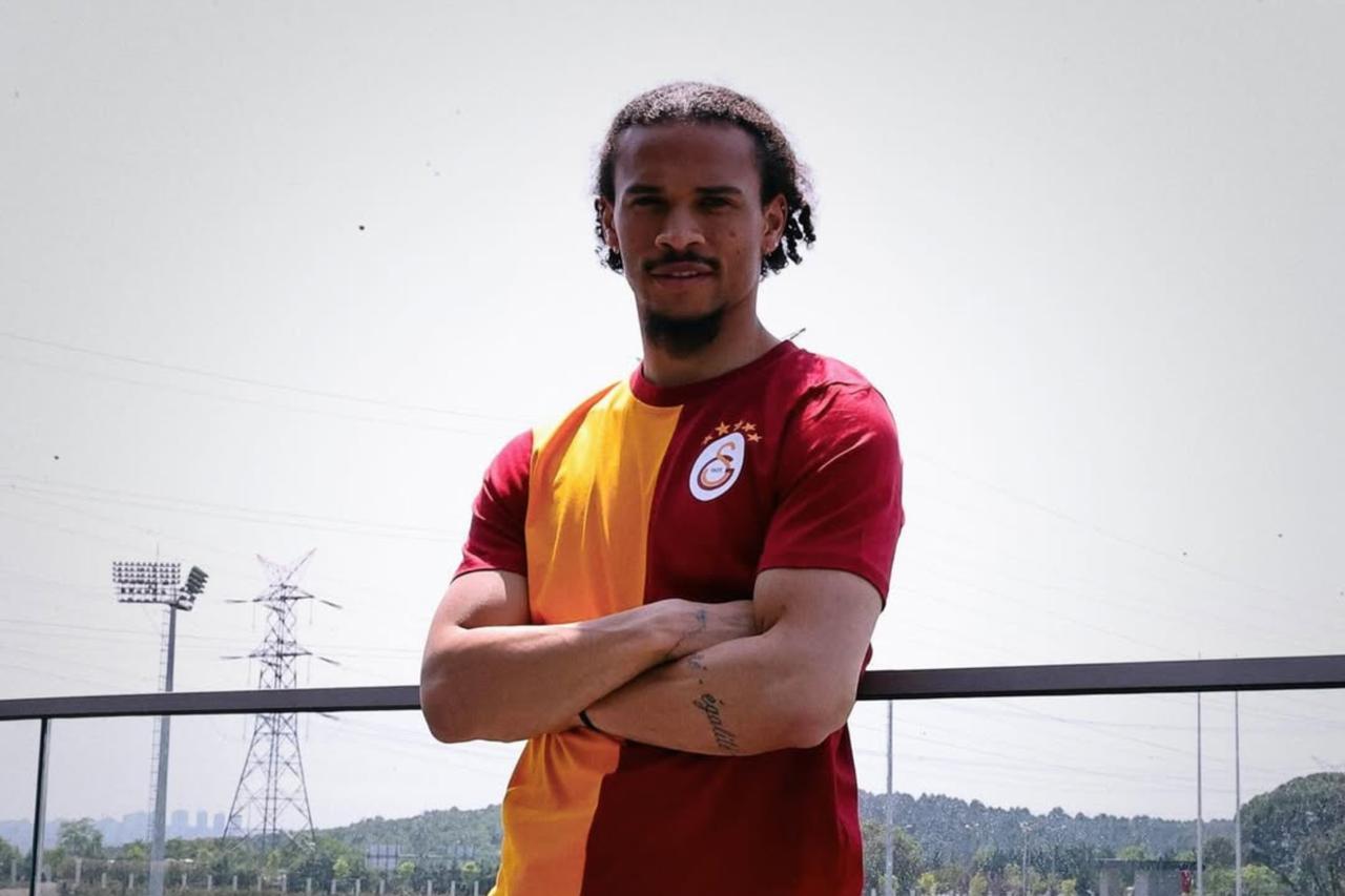 Leroy Sane poses in the Galatasaray kit at Kemerburgaz Metin Oktay Facilities, where he will join the squad after completing FIFA Club World Cup duties, Istanbul, Türkiye, Jun. 12, 2025. (Photo via Instagram / @leroysane)