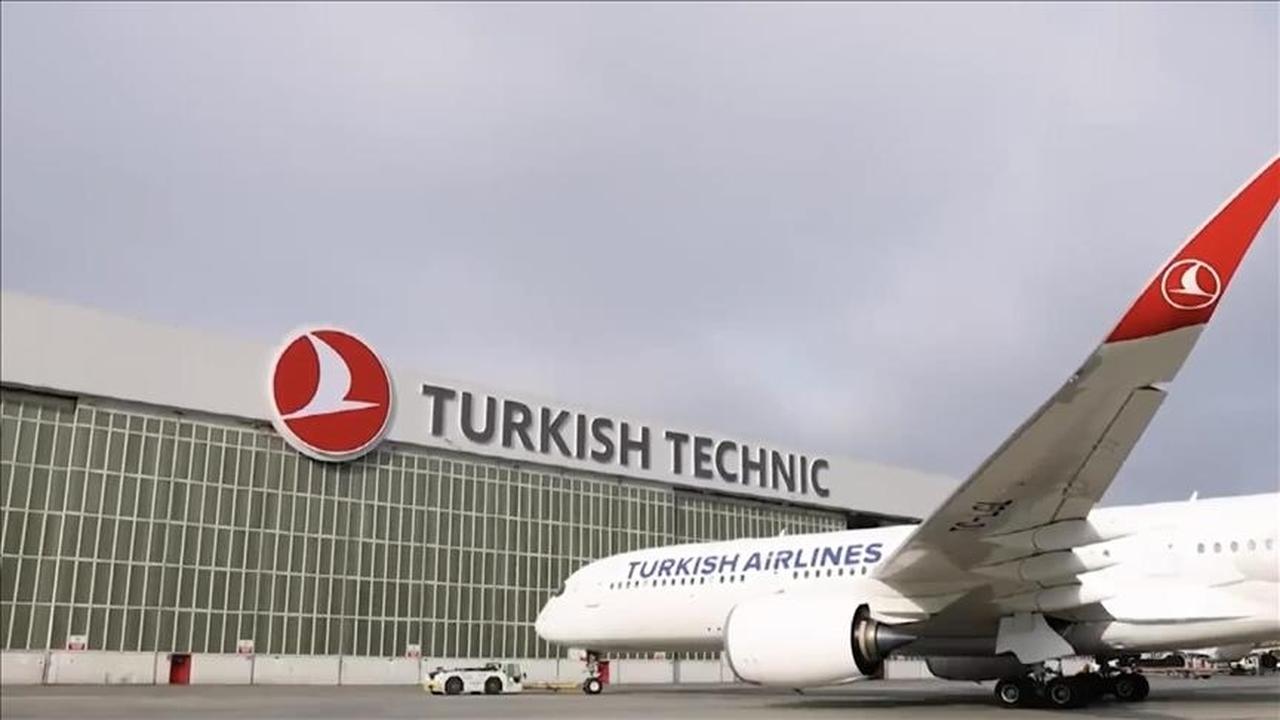 A Turkish Airlines aircraft is seen parked in front of the Turkish Technic maintenance hangar in Istanbul, Türkiye, accessed on June 13, 2025. (AA Photo)