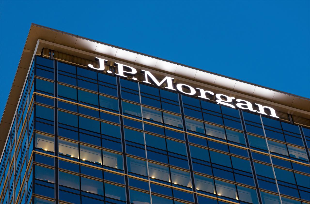J.P. Morgan logo is seen on the exterior of the bank’s office building in Hong Kong, on August 14, 2017. (Adobe Stock Photo)