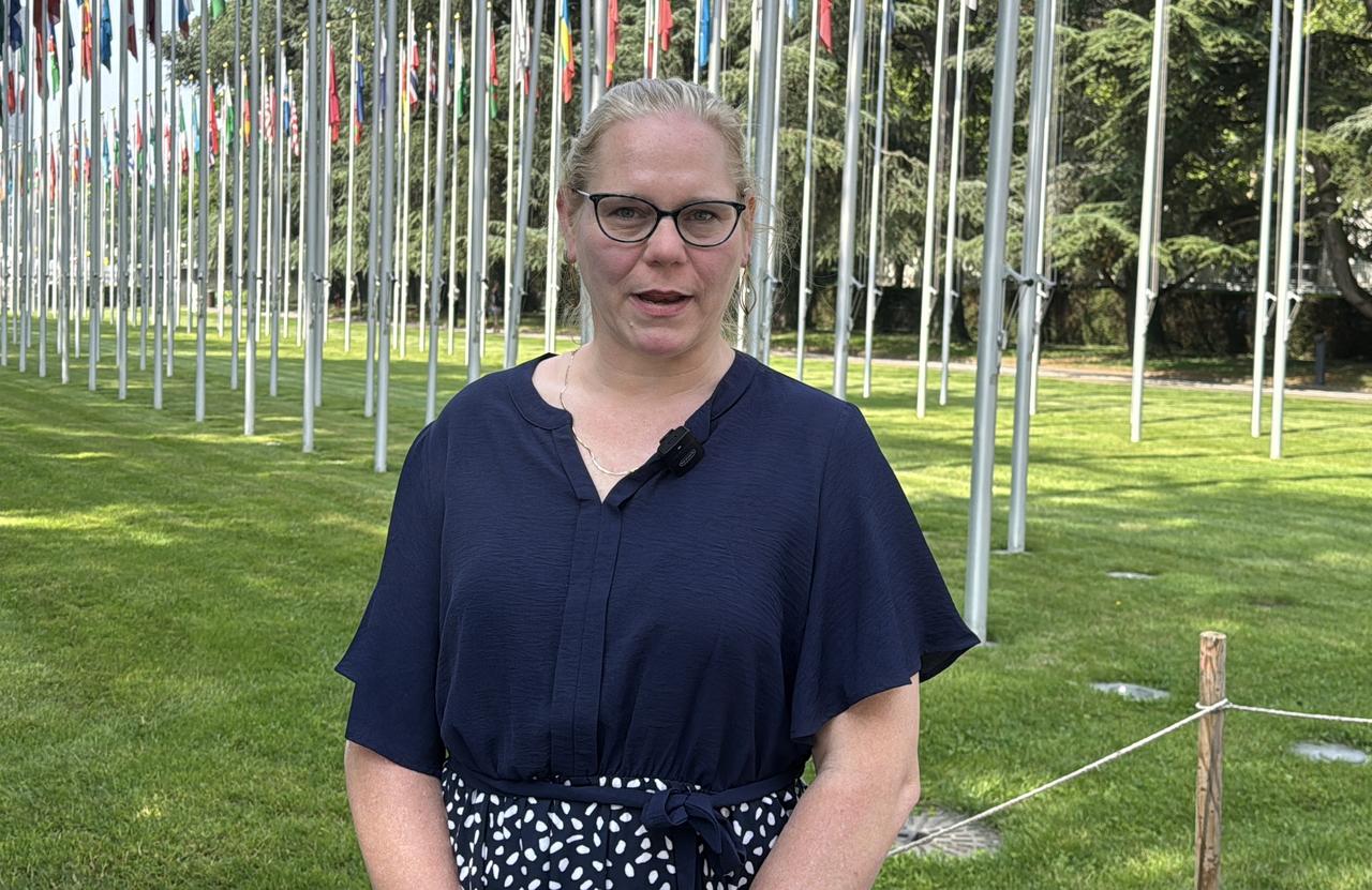 Susi Snyder, Program Coordinator for the International Campaign to Abolish Nuclear Weapons (ICAN) speaking to AA on 13 June, 2025. (AA Photo)