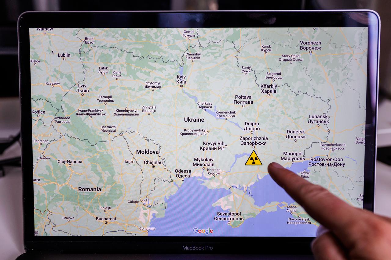 Zaporizhzhia nuclear power plant on map, accessed on 13 June, 2025. (Adobe Stock Photo)