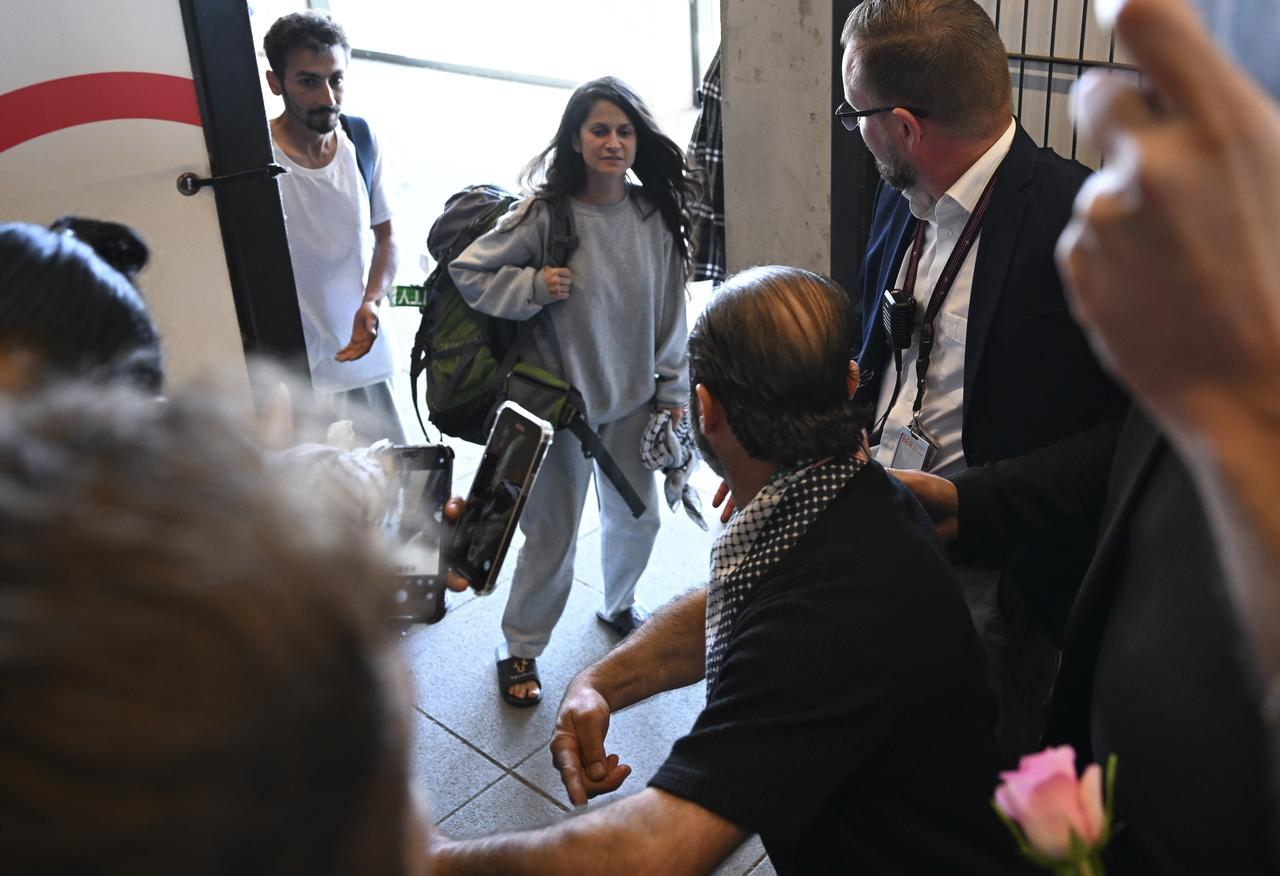 Madleen Gaza aid ship survivors Suayb Ordu, Yasemin Acar return from Israeli detention
