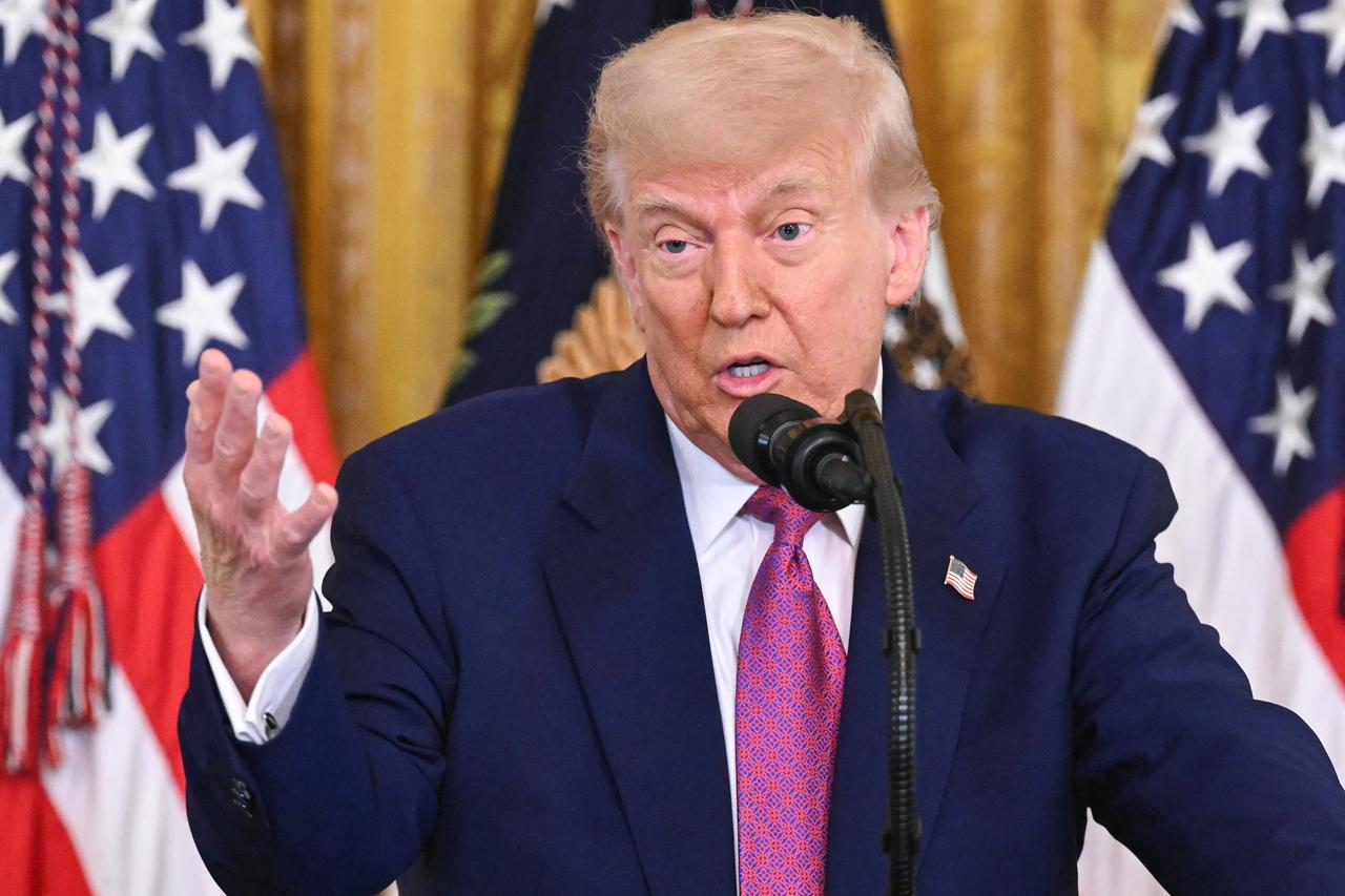 US President Donald Trump speaks in the East Room of the White House in Washington, DC on June 12, 2025. (AFP Photo)