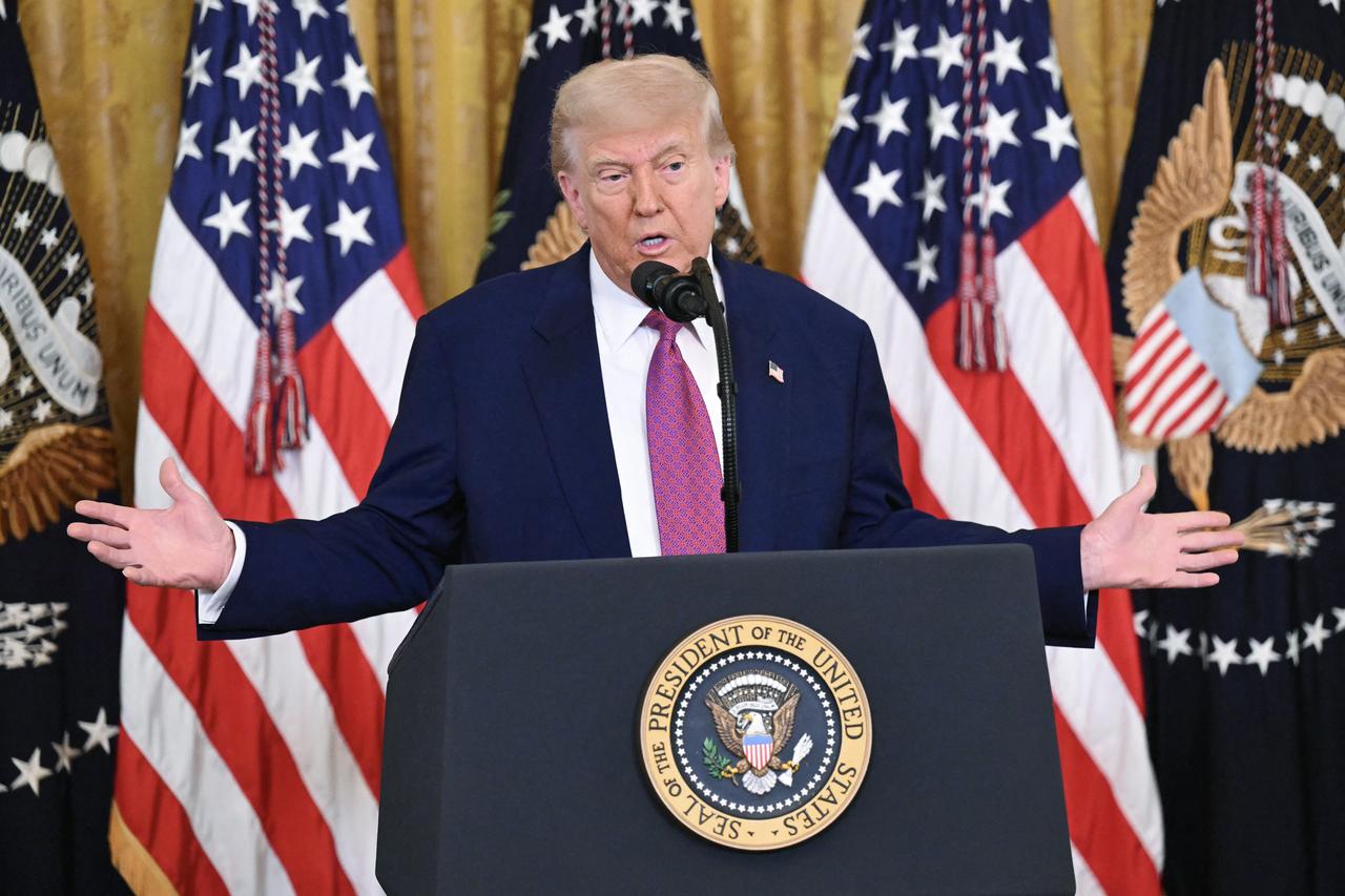 US President Donald Trump speaks in the East Room of the White House in Washington, DC on June 12, 2025. (AFP Photo)