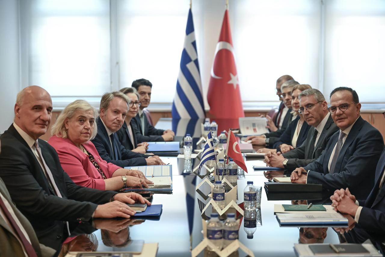 Turkish Deputy Minister of Foreign Affairs Ambassador Mehmet Kemal Bozay and Greek Deputy Minister of Foreign Affairs Ambassador Alexandra Papadopoulou met in Ankara and discussed relations between the two countries on 12 June, 2025. (AA Photo)