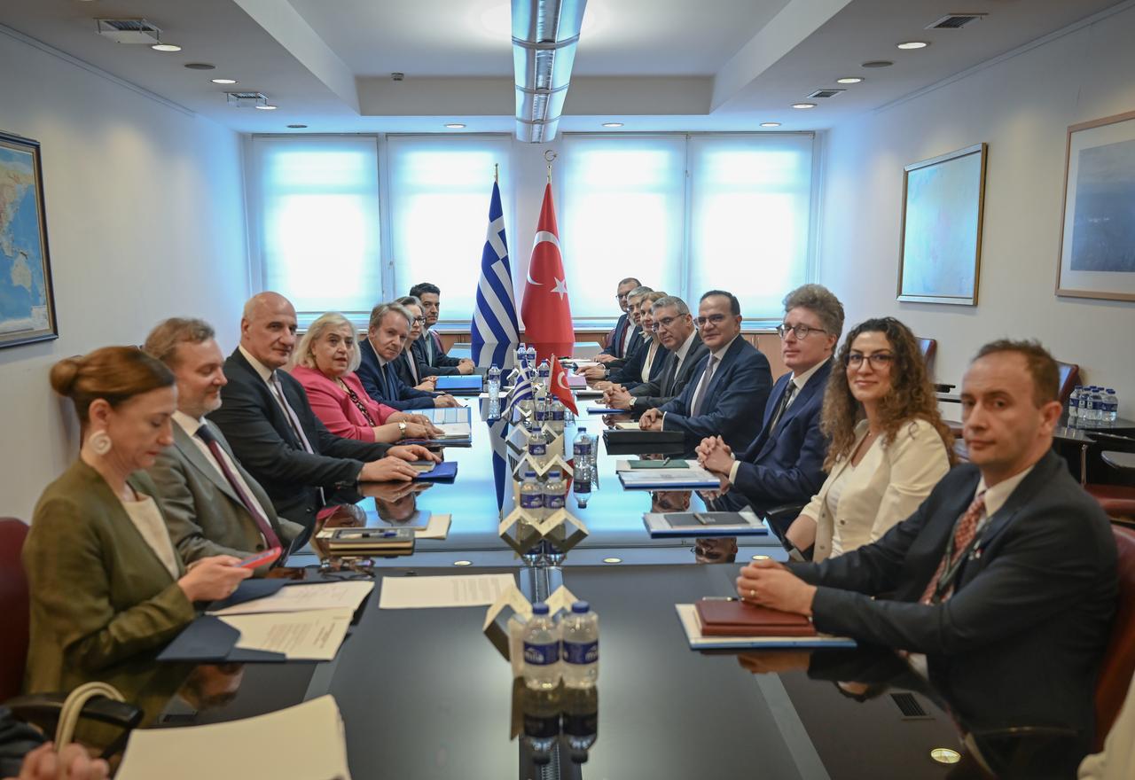 Turkish Deputy Minister of Foreign Affairs Ambassador Mehmet Kemal Bozay and Greek Deputy Minister of Foreign Affairs Ambassador Alexandra Papadopoulou met in Ankara and discussed relations between the two countries on 12 June, 2025. (AA Photo)