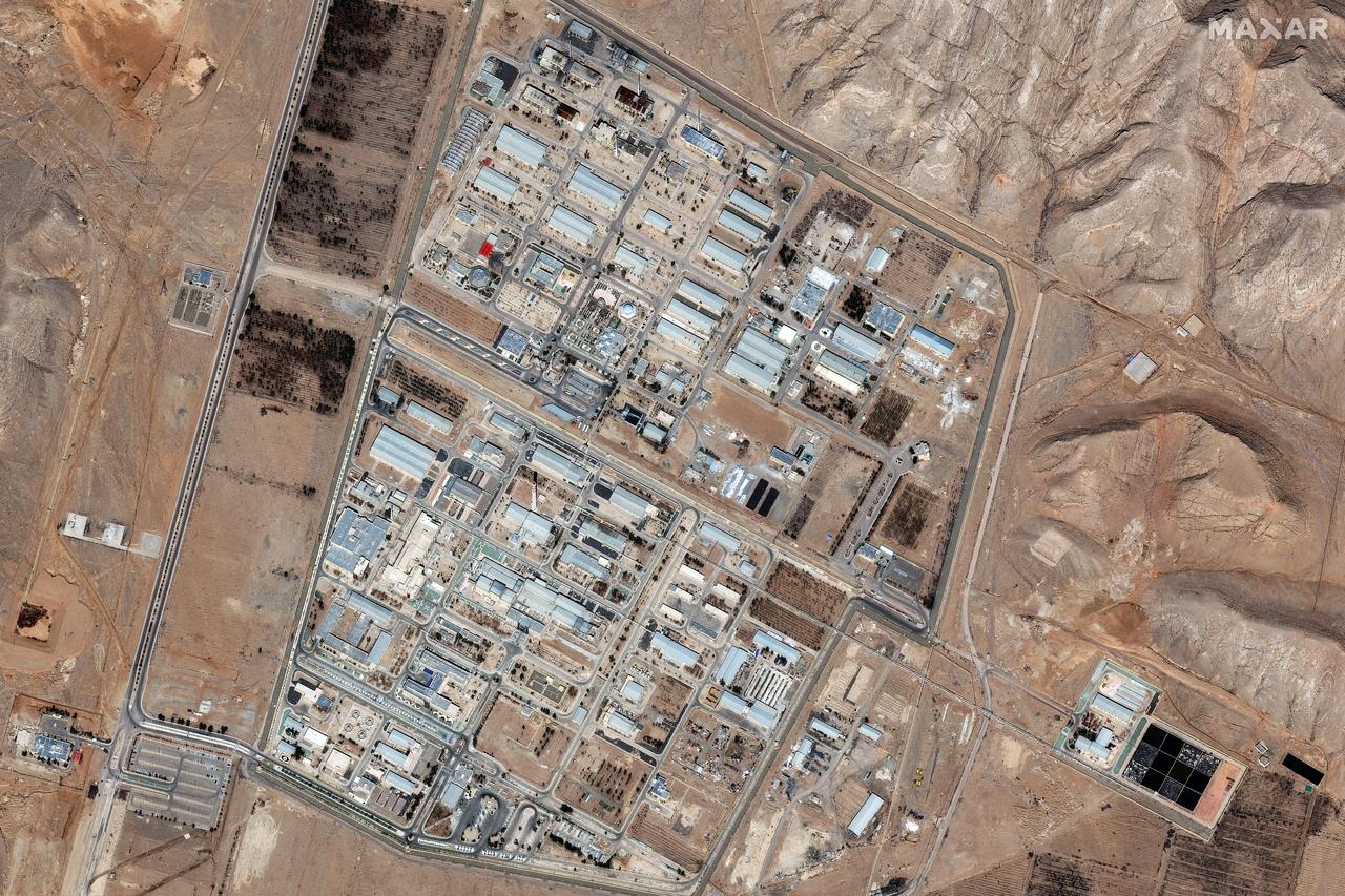 This handout satellite image provided by Maxar Technologies and taken on February 12, 2025 shows an overview of the Isfahan enrichment facility. Iranian authorities said on June 13, 2025 that nuclear sites at Fordow and Isfahan have not been hit in Israel strikes, according to the head of the International Atomic Energy Agency. Israel pounded Iran in a series of air raids early in the morning, striking 100 targets including Tehrans nuclear and military sites, and killing the armed forces chief of staff, the head of Irans Revolutionary Guards and top nuclear scientists. (Photo by Satellite image ©2021 Maxar Technologies / AFP) / RESTRICTED TO EDITORIAL USE - MANDATORY CREDIT  AFP PHOTO / SATELLITE IMAGE ©2021 MAXAR TECHNOLOGIES   - NO MARKETING - NO ADVERTISING CAMPAIGNS - DISTRIBUTED AS A SERVICE TO CLIENTS - THE WATERMARK MAY NOT BE REMOVED/CROPPED / THE WATERMARK MAY NOT BE REMOVED/CROPPED