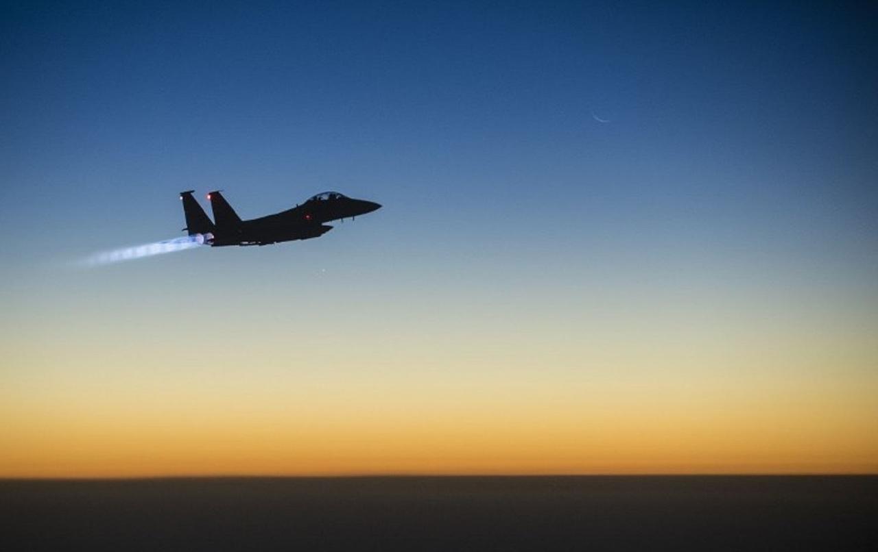 Illustrative photo of a US Air Force F-15E Strike Eagle flying over northern Iraq on September 23, 2014,. (AFP Photo)