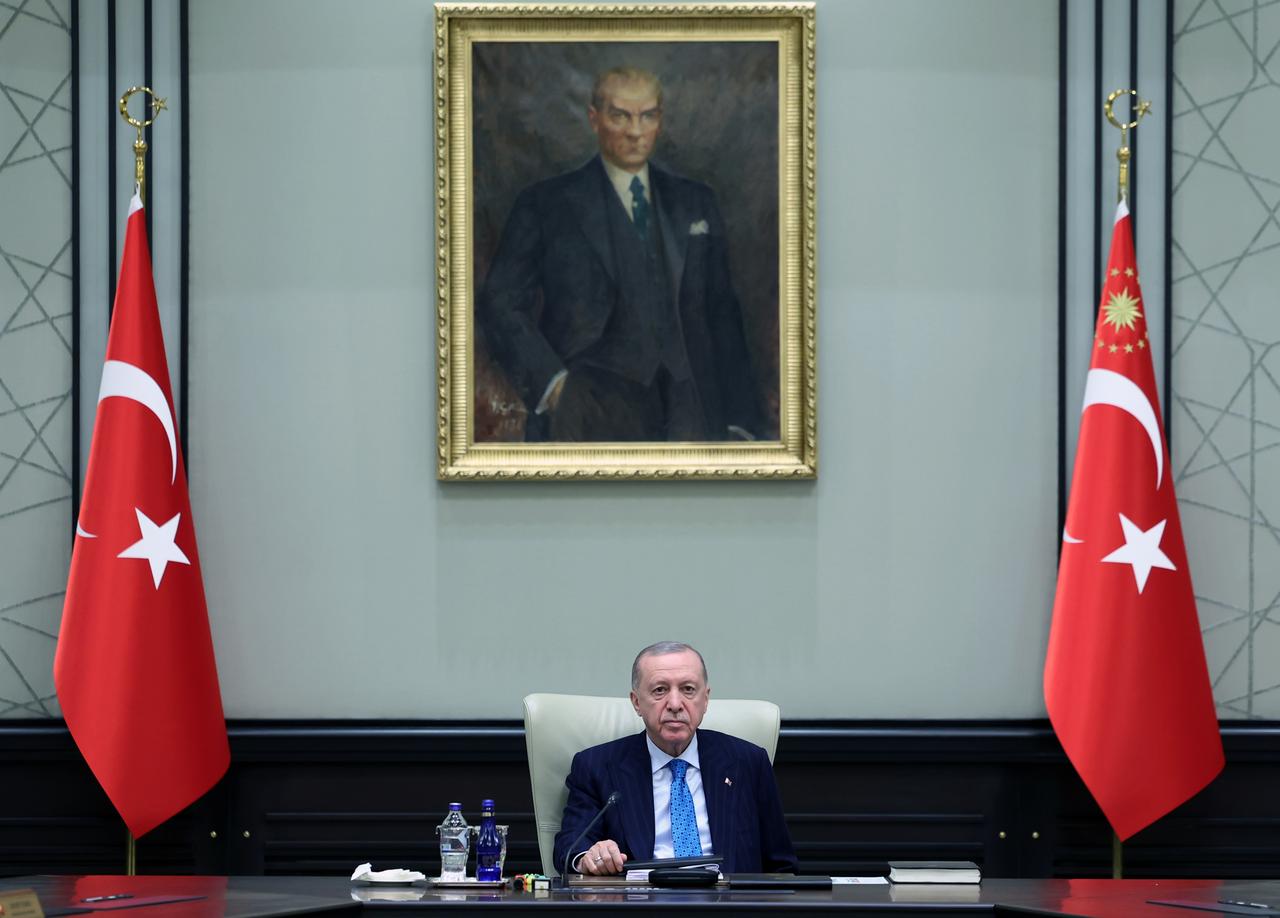 Turkish President Recep Tayyip Erdogan chairs the cabinet meeting at Presidential Complex in Ankara, Türkiye on June 2, 2025. (AA / Turkish Presidenyc Photo)