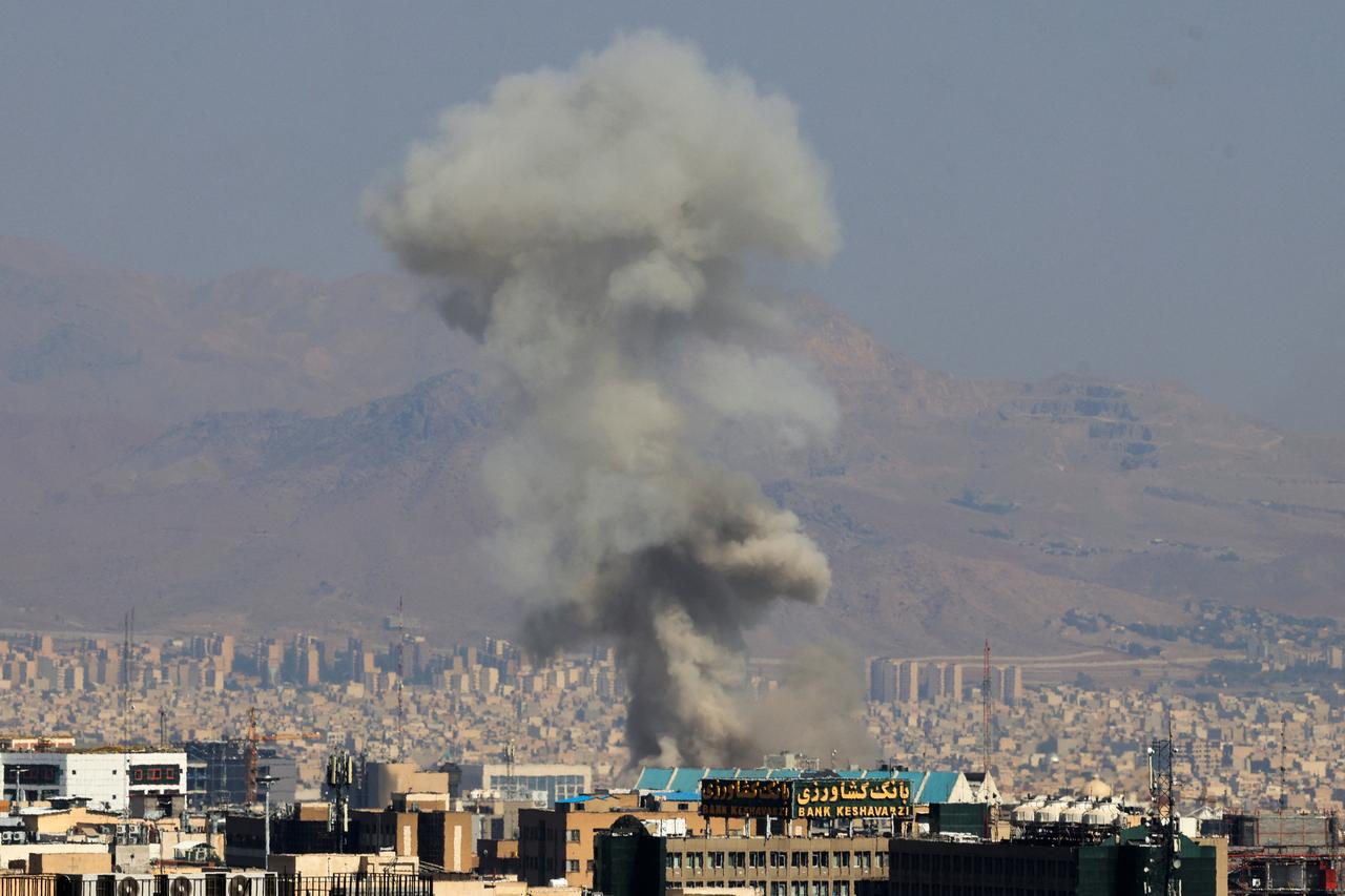 Smoke billows following an explosion in central Tehran, Iran on June 15, 2025. (AFP Photo)